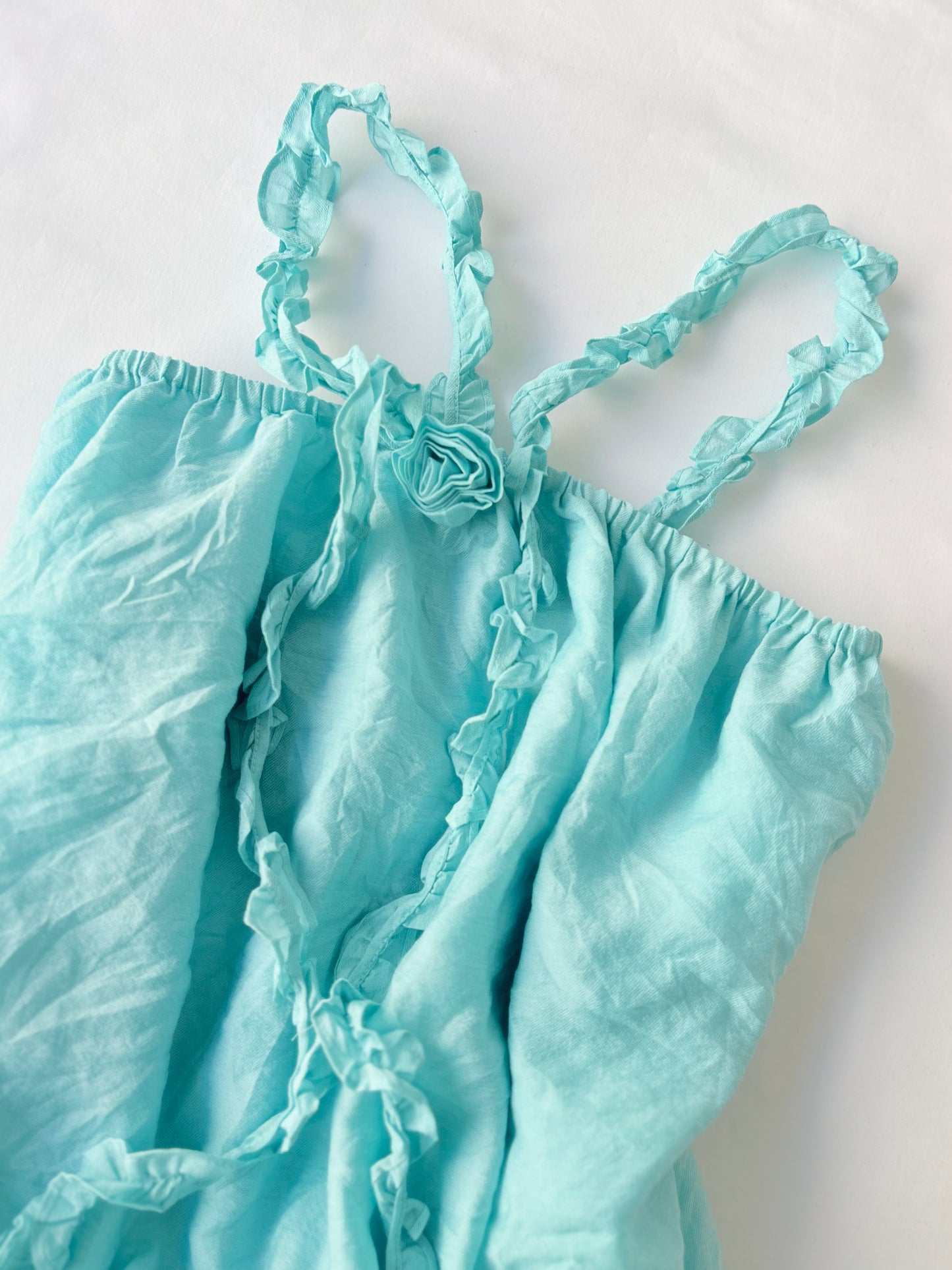 00’s Japanese bubble hem top | Size large