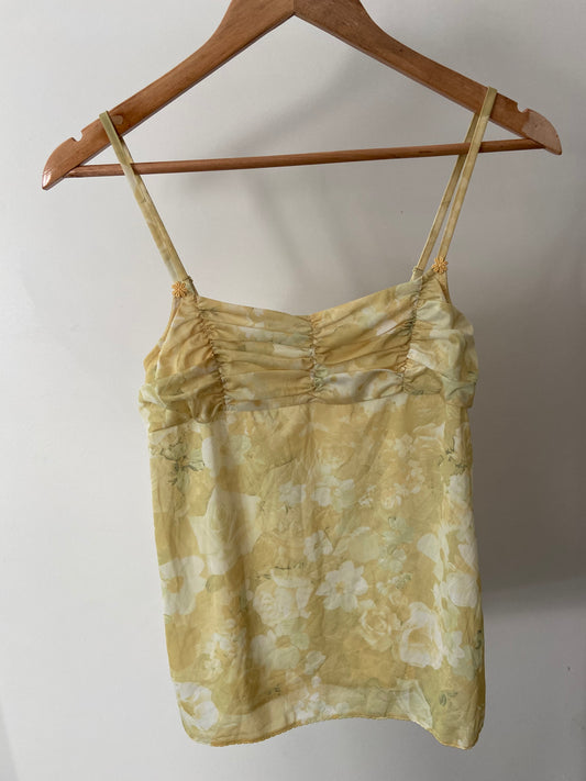 90’s Yellow floral cami | Size 10-12
