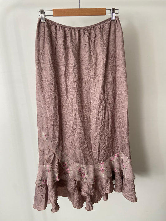90’s Pink crinkle maxi skirt