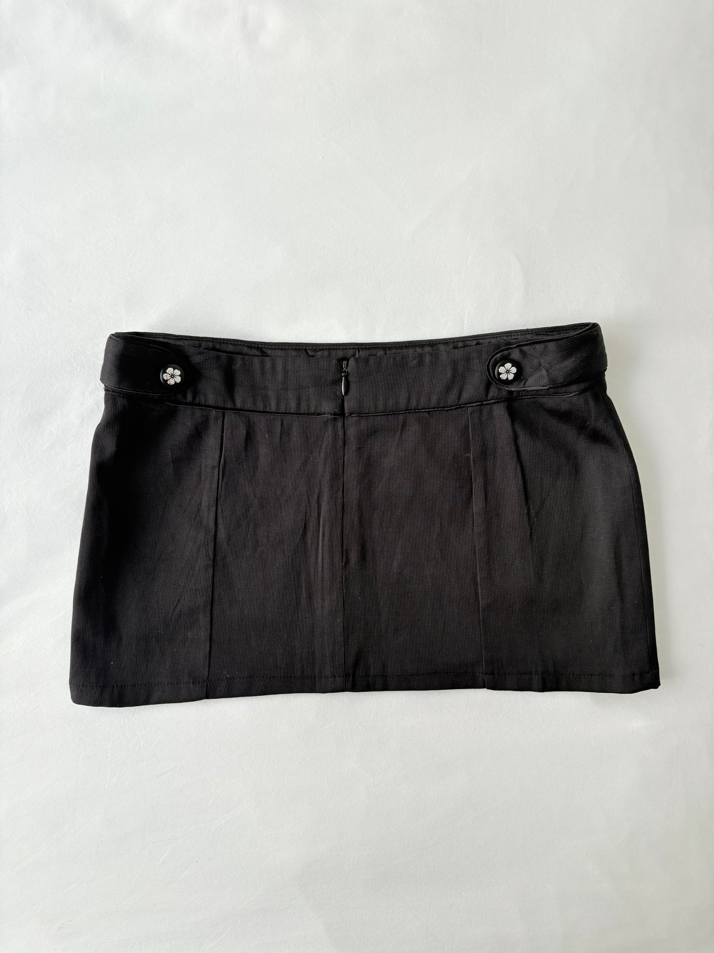 00’s Floral black mini skirt | Size 10