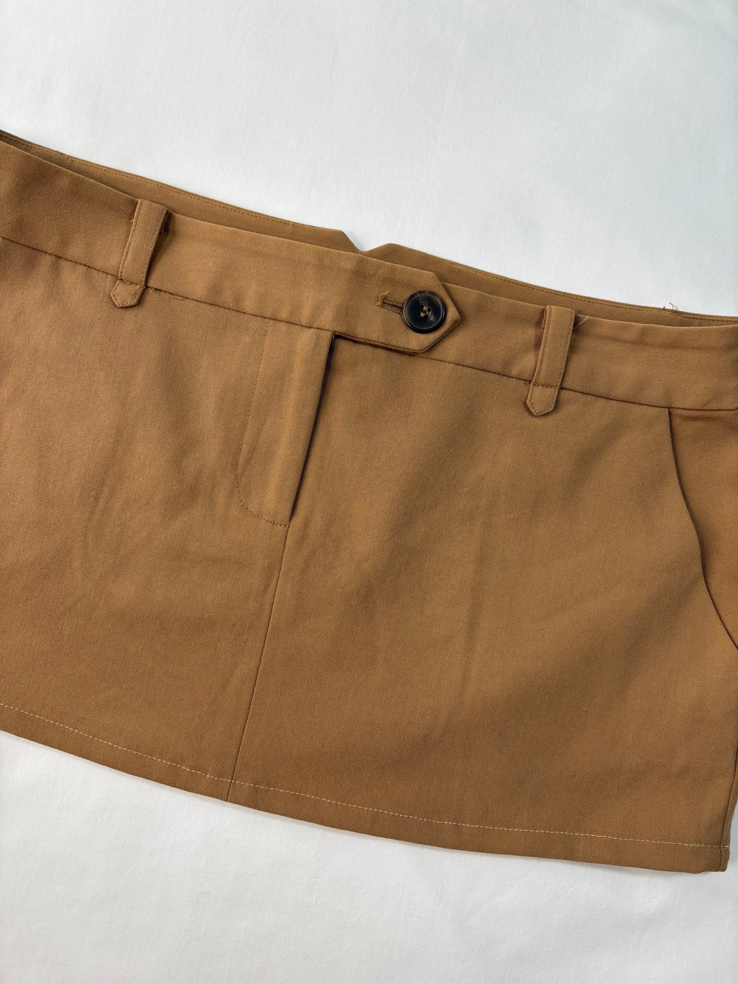 00’s Tan micro mini skirt | Size 10