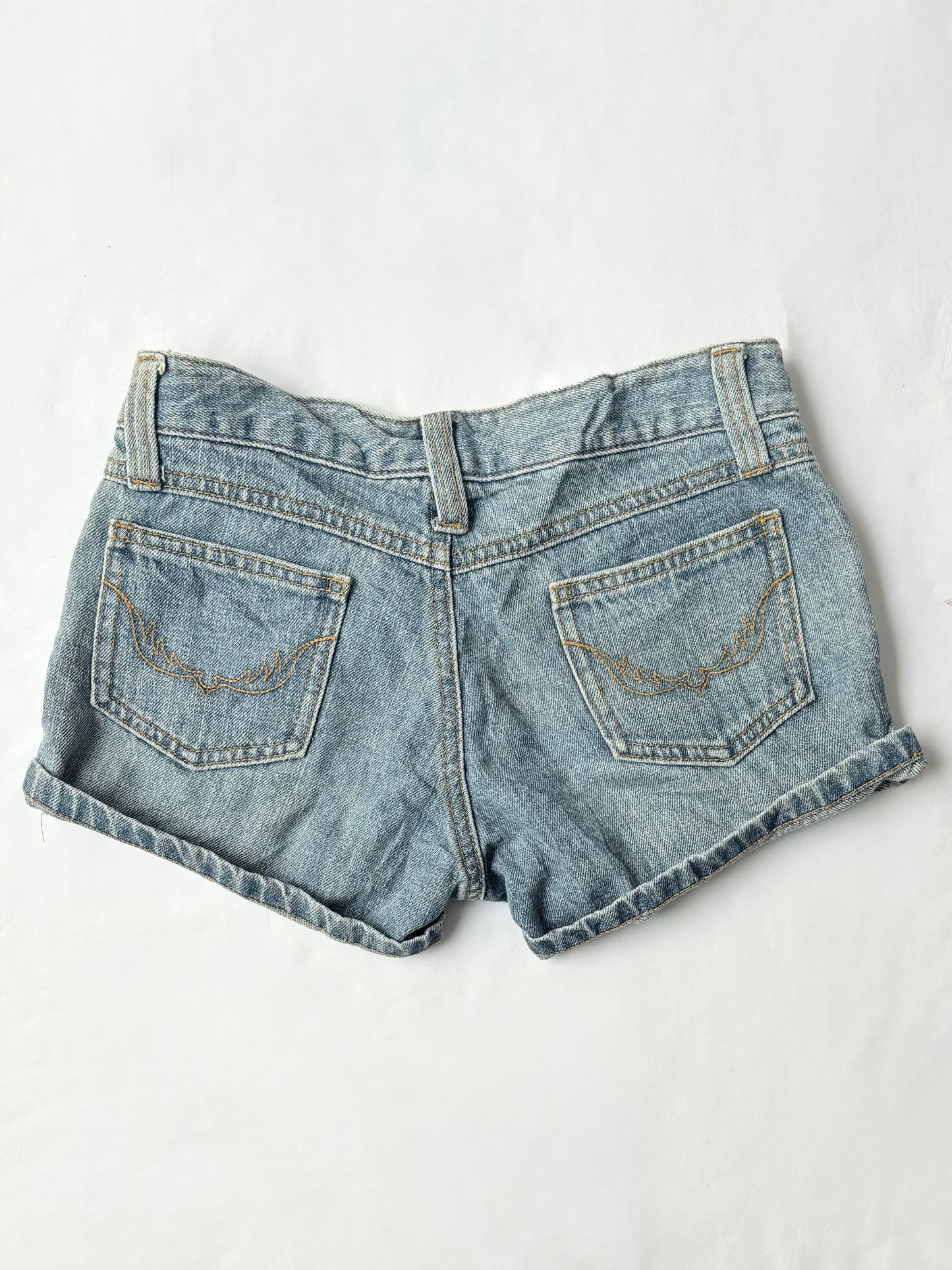 00’s Wings embroidered denim shorts | Size 8