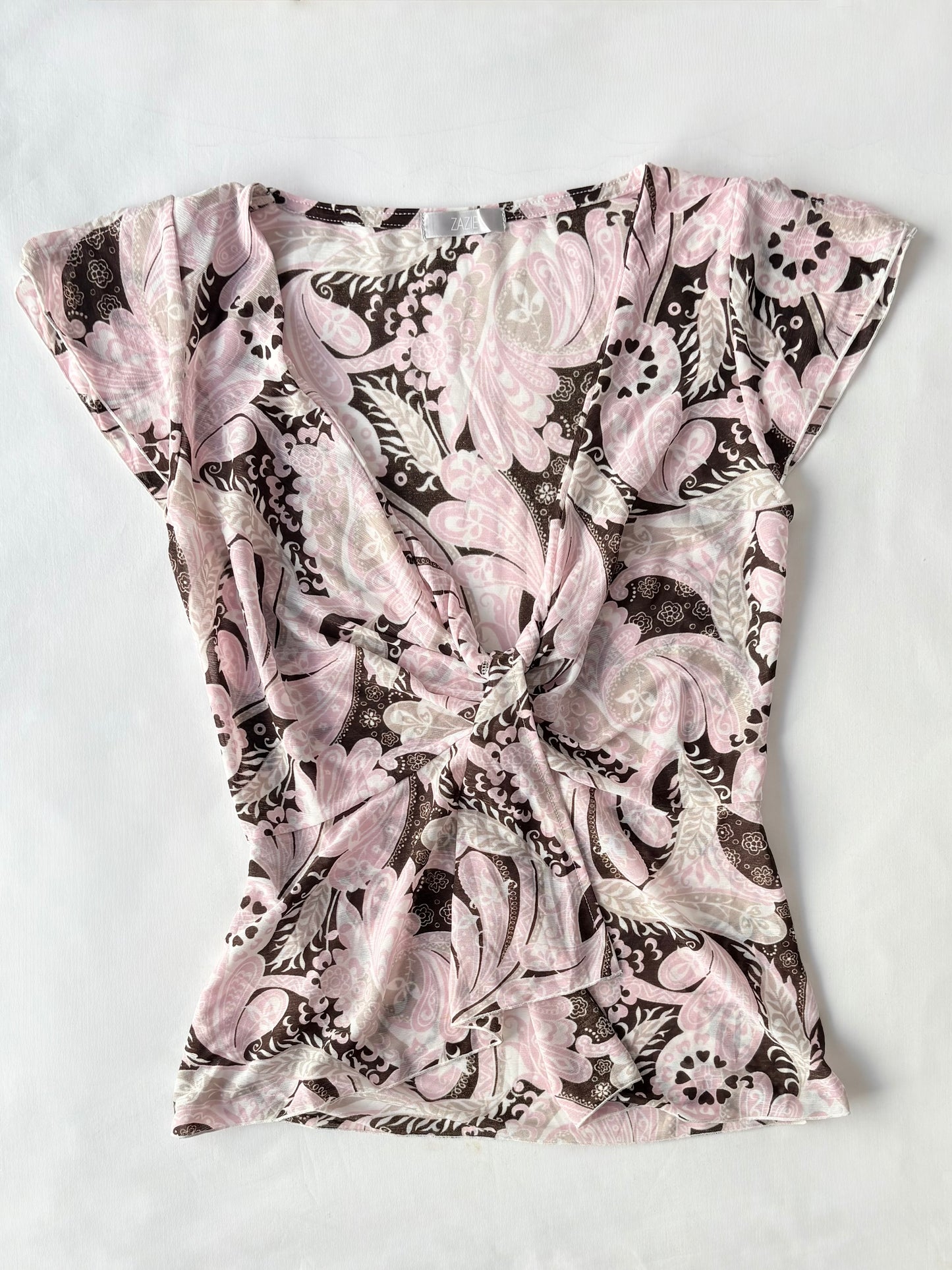 00’s Zazie boho split front top | Size medium