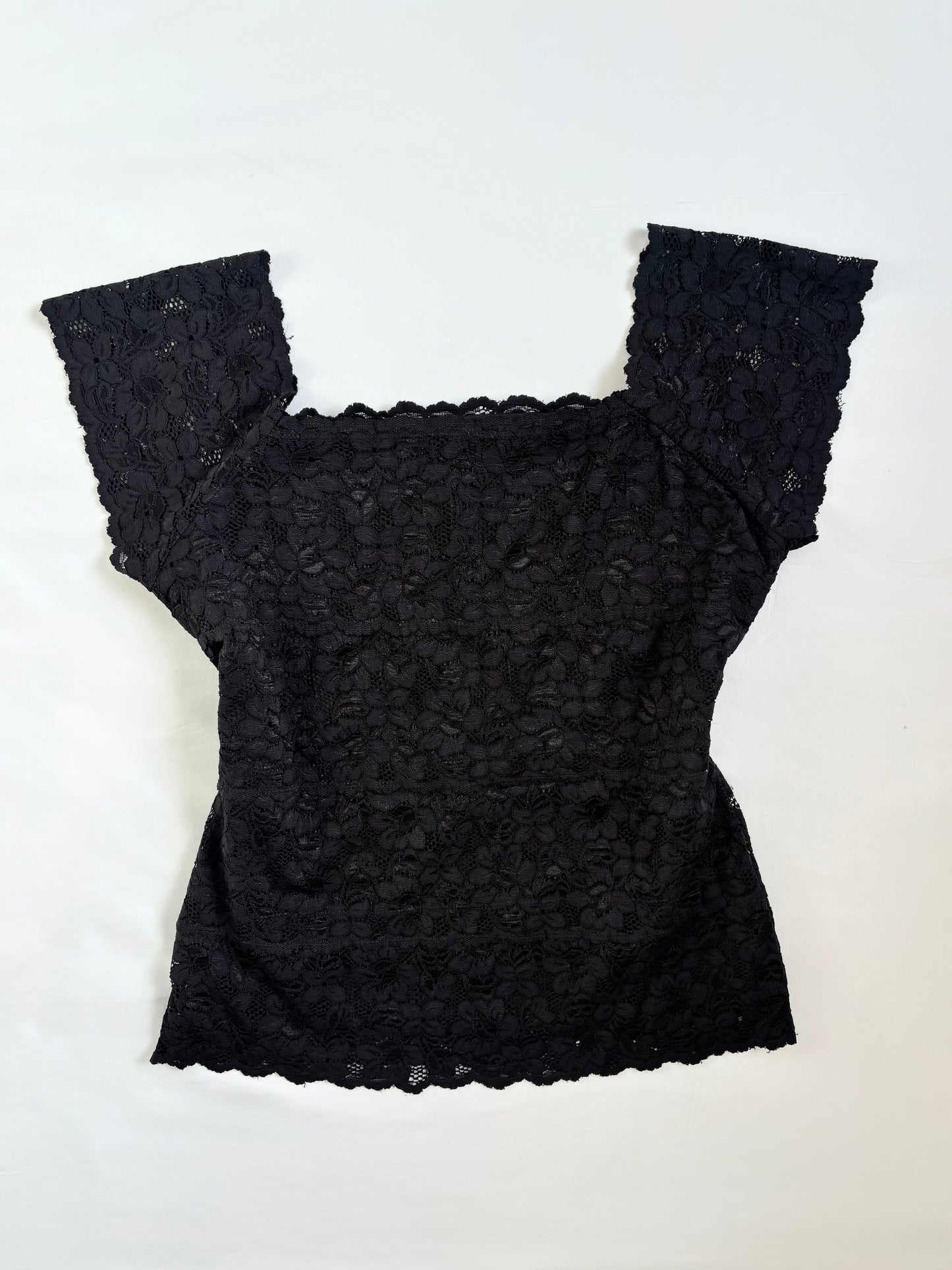 00’s Crossroads black lace top | Size 14