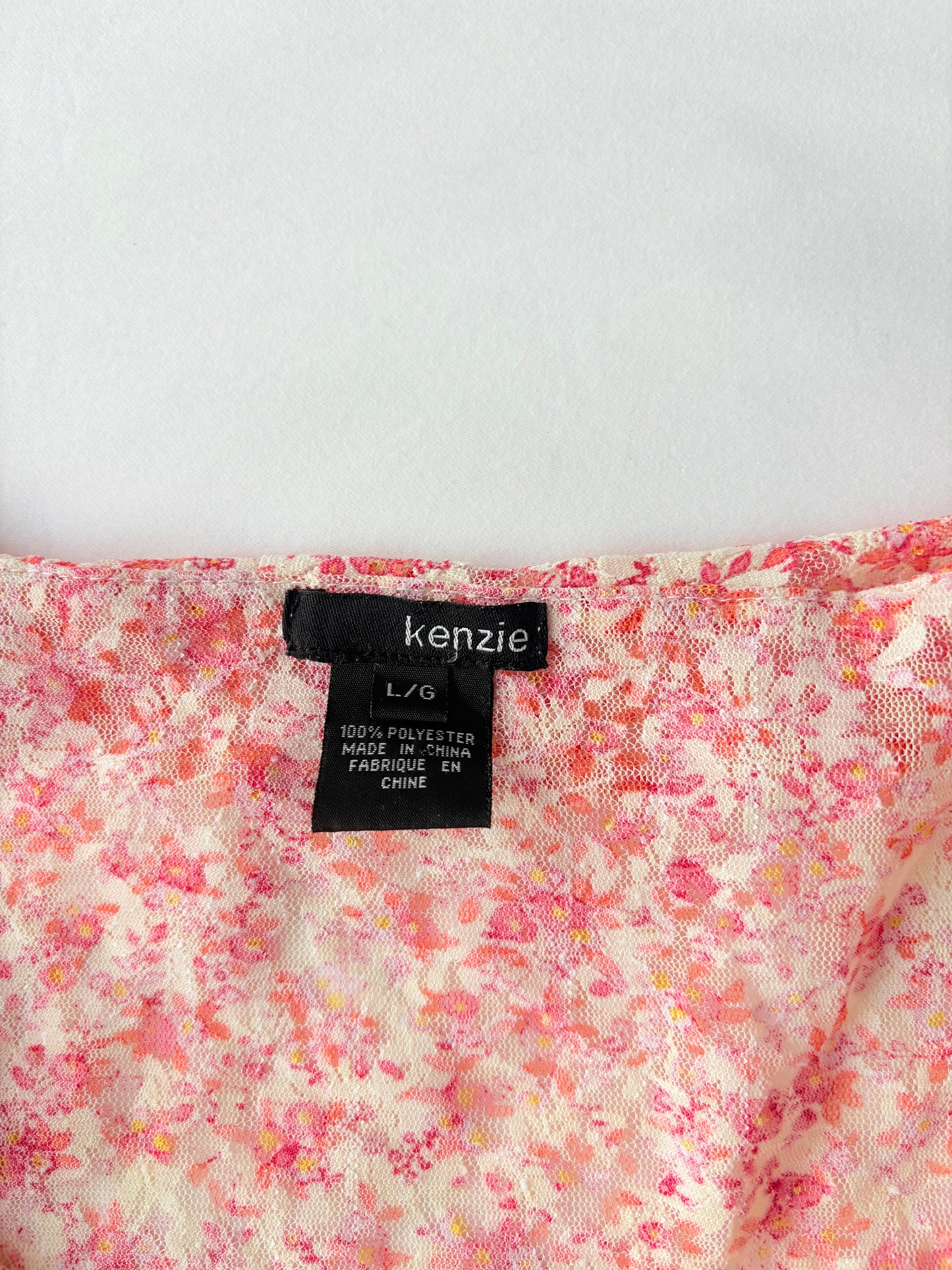 00’s Kenzie pink floral tank | Size large