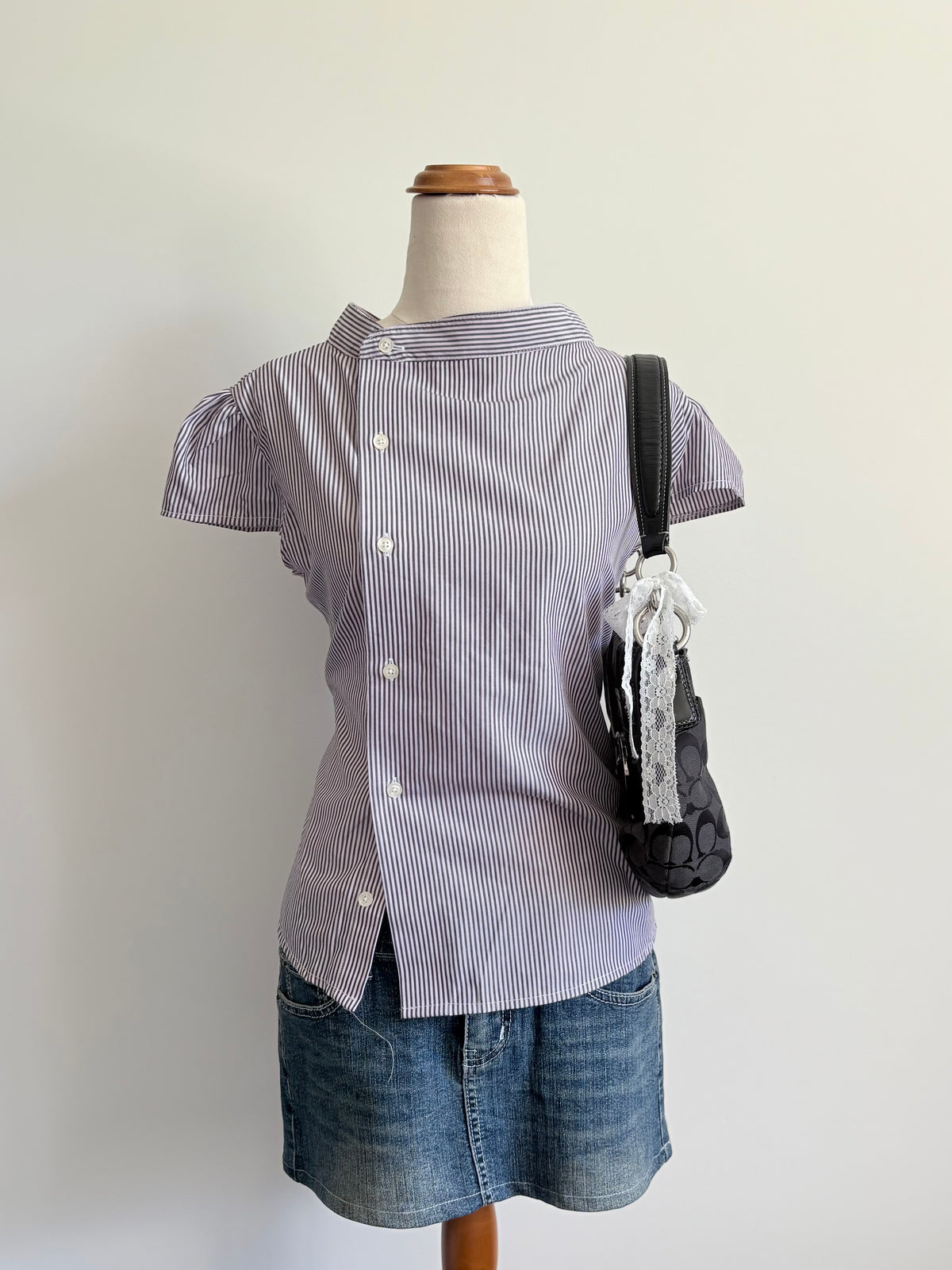 Reworked pink cap sleeve shirt | Size 12-14