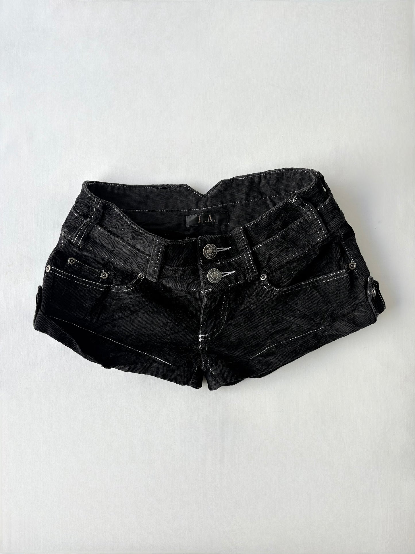 00’s LA cord low rise shorts | Size 8