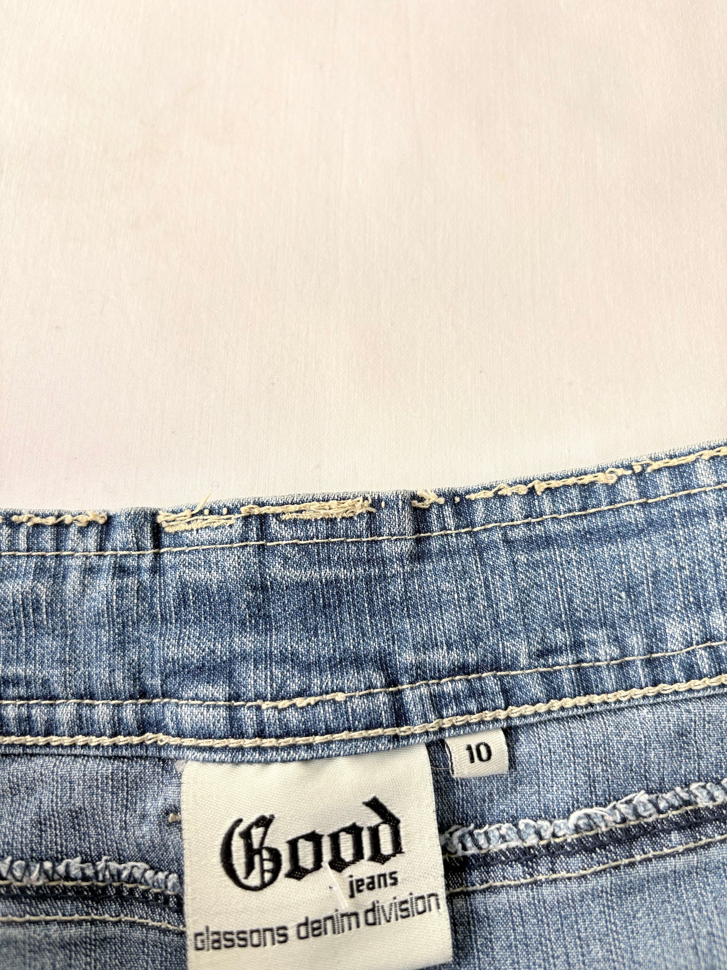 00’s Glassons denim mini skirt | Size 10