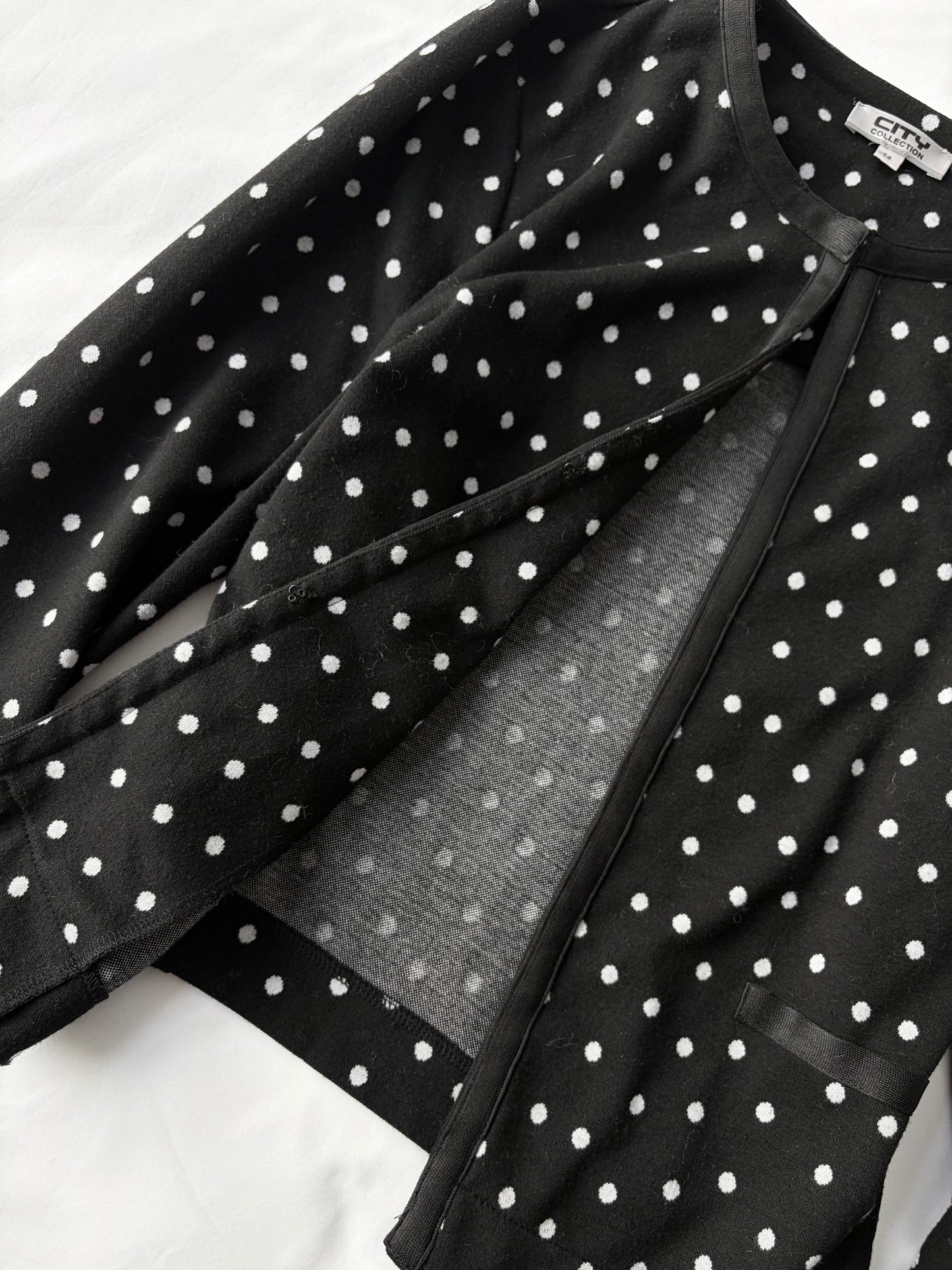 Polka dot knit cardigan | Size large