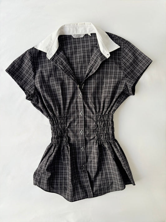 00’s Les Mues cinched shirt | Size 6-8
