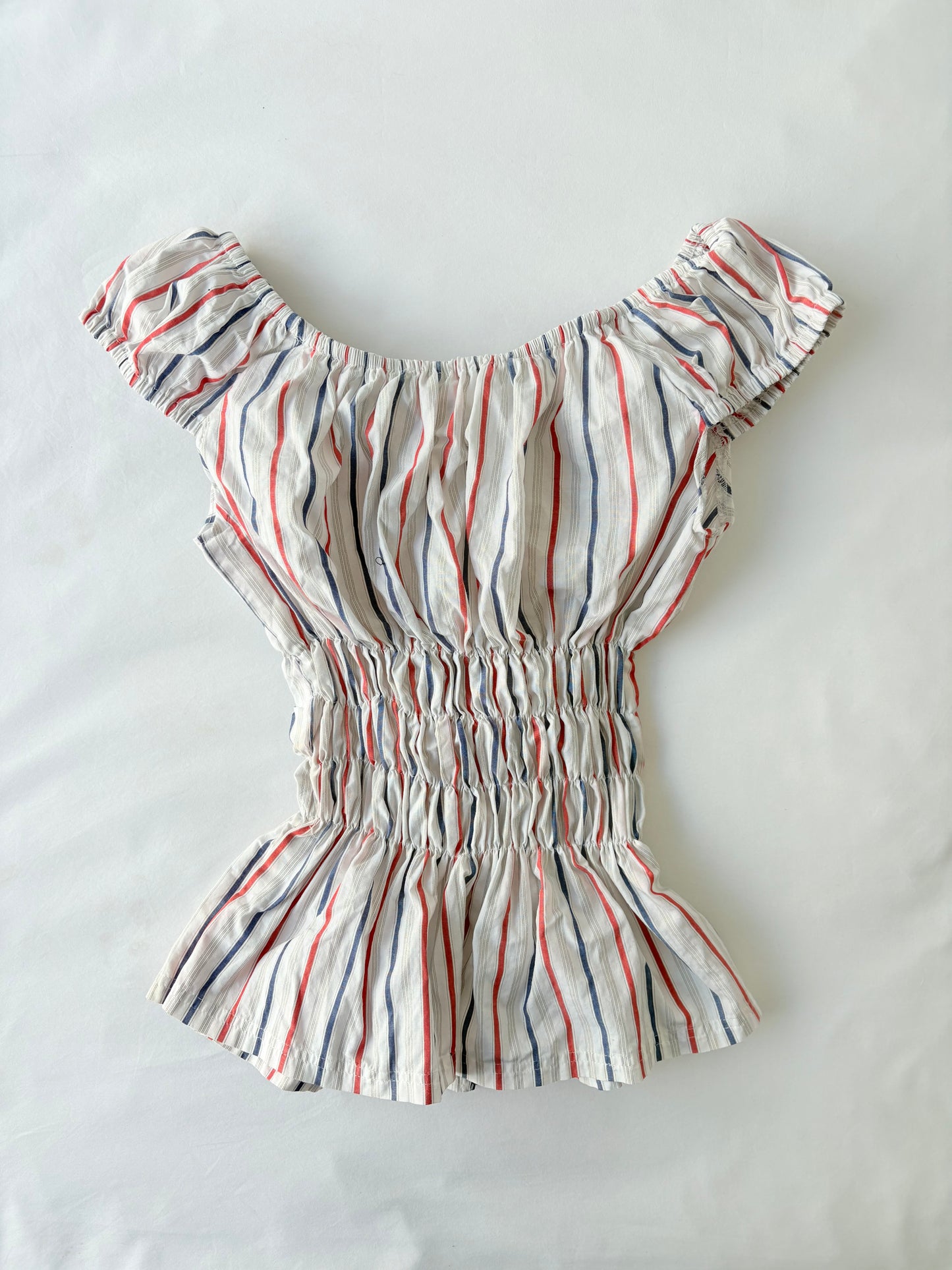 00’s Striped milkmaid top | Size 8
