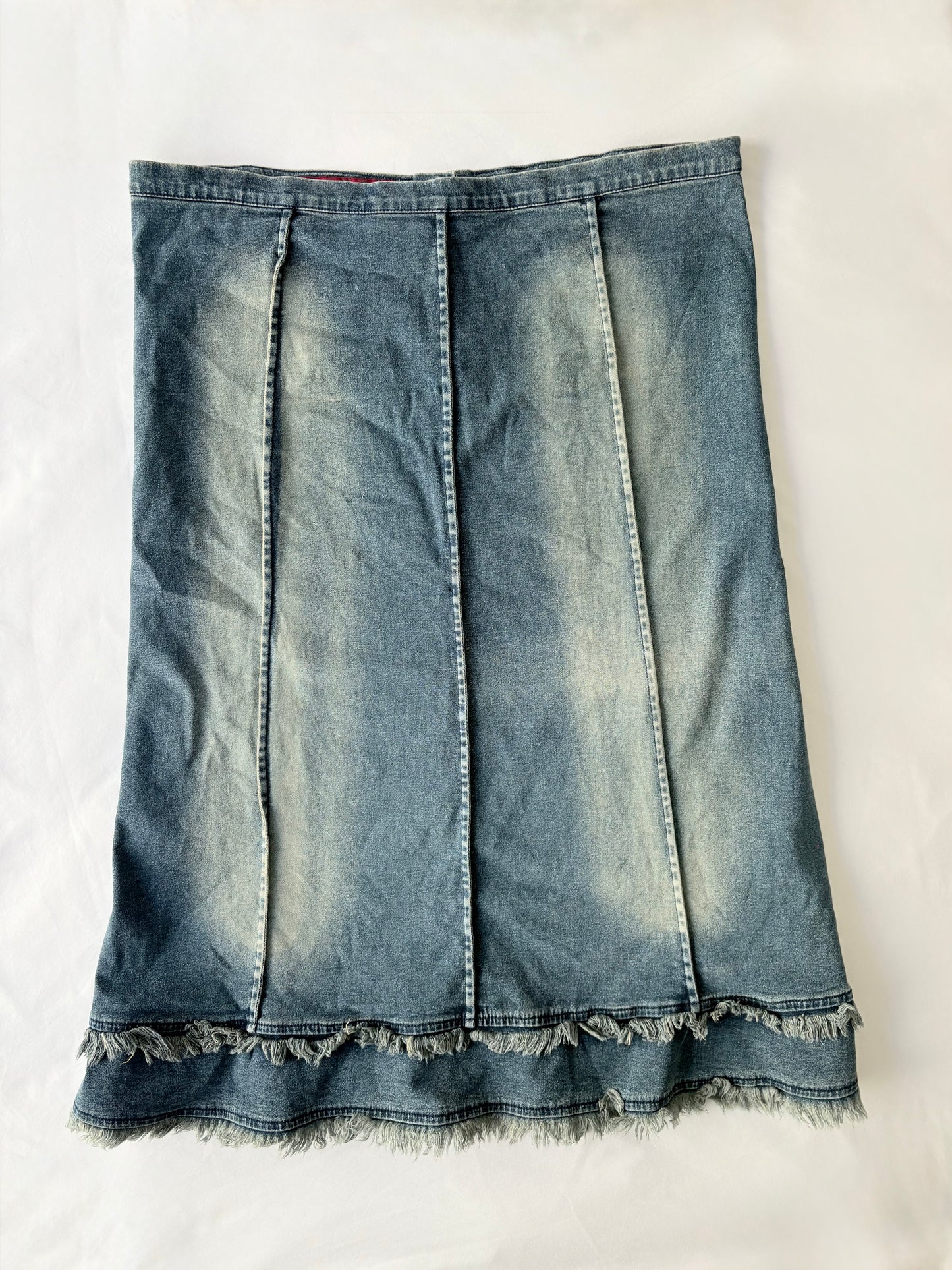 00’s Texas Denim panel midi skirt | Size 14