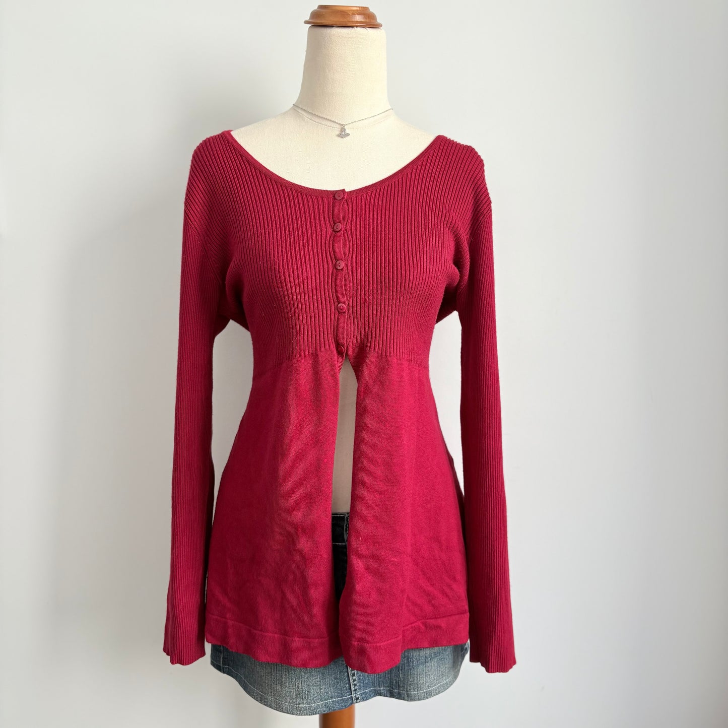 00’s Capture babydoll split front cardigan | Size medium