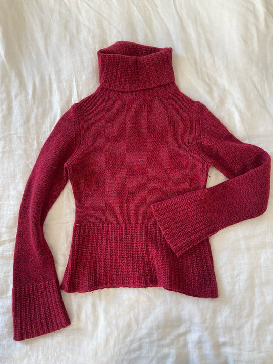 00’s Red wool knit | Size medium