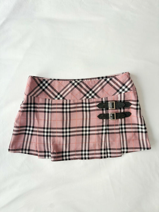 00’s Yuan Shin plaid mini skirt | Size 8