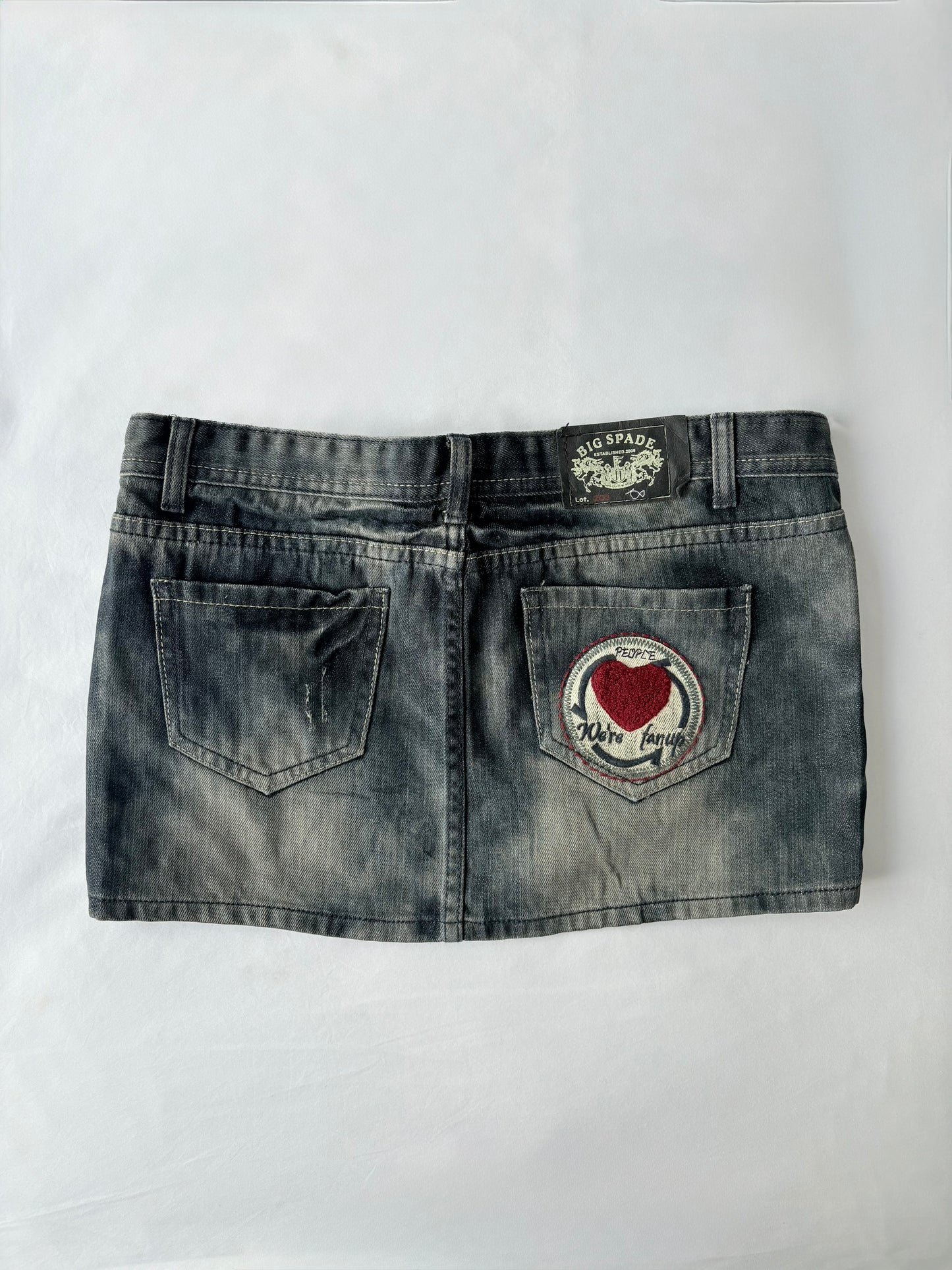 00’s Big Spade denim mini skirt | Size 12