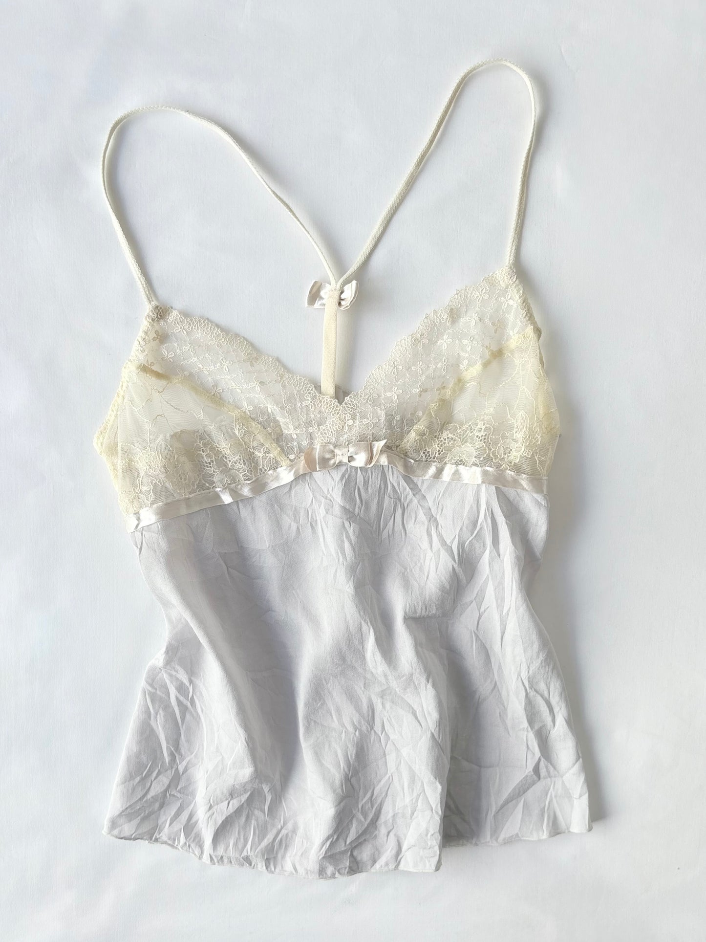 00’s Amphi lace bow cami | Size 10