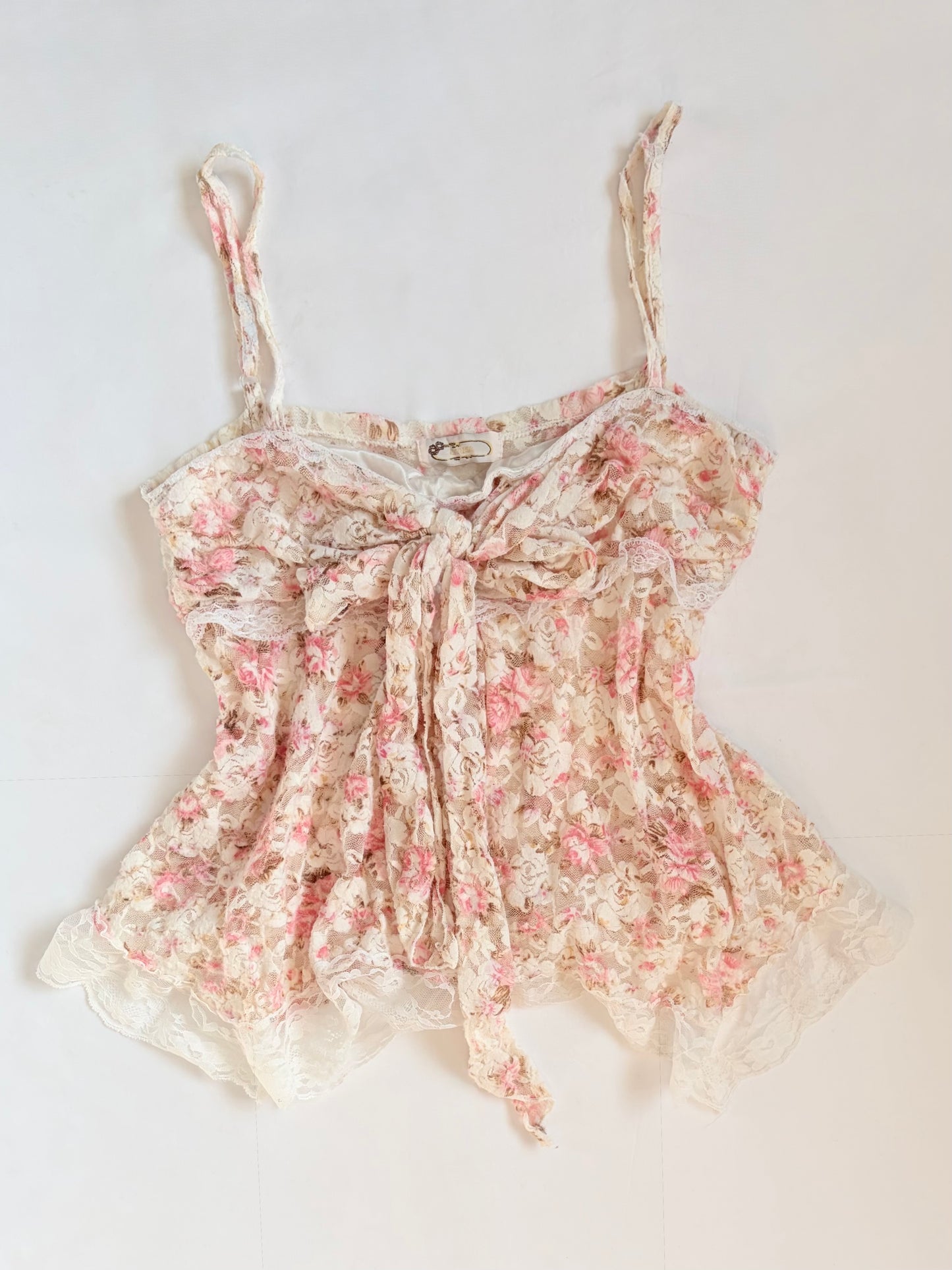 00’s Liz Lisa asymmetrical floral top | Size 8