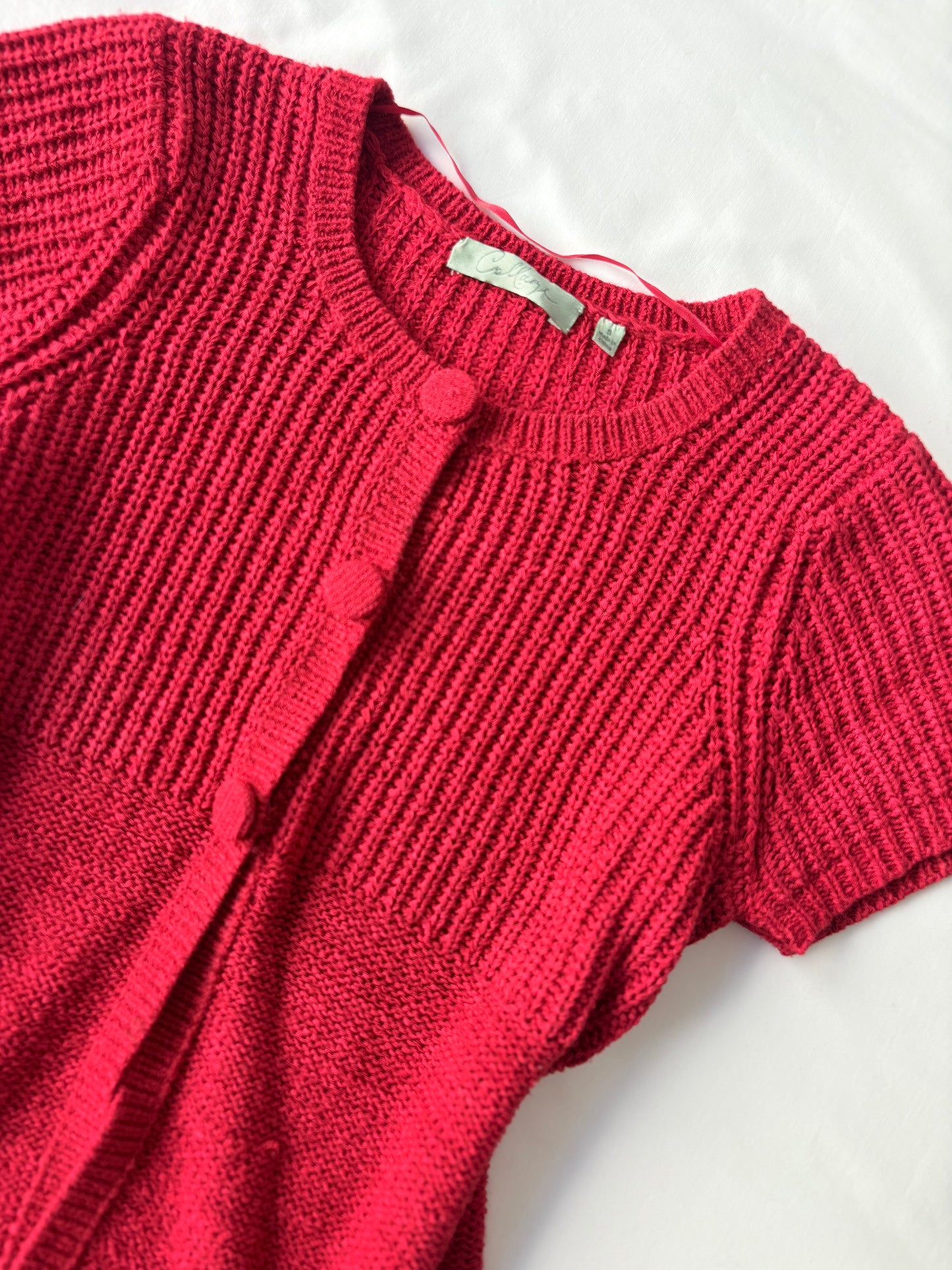 00’s Collage red knit top | Size 10