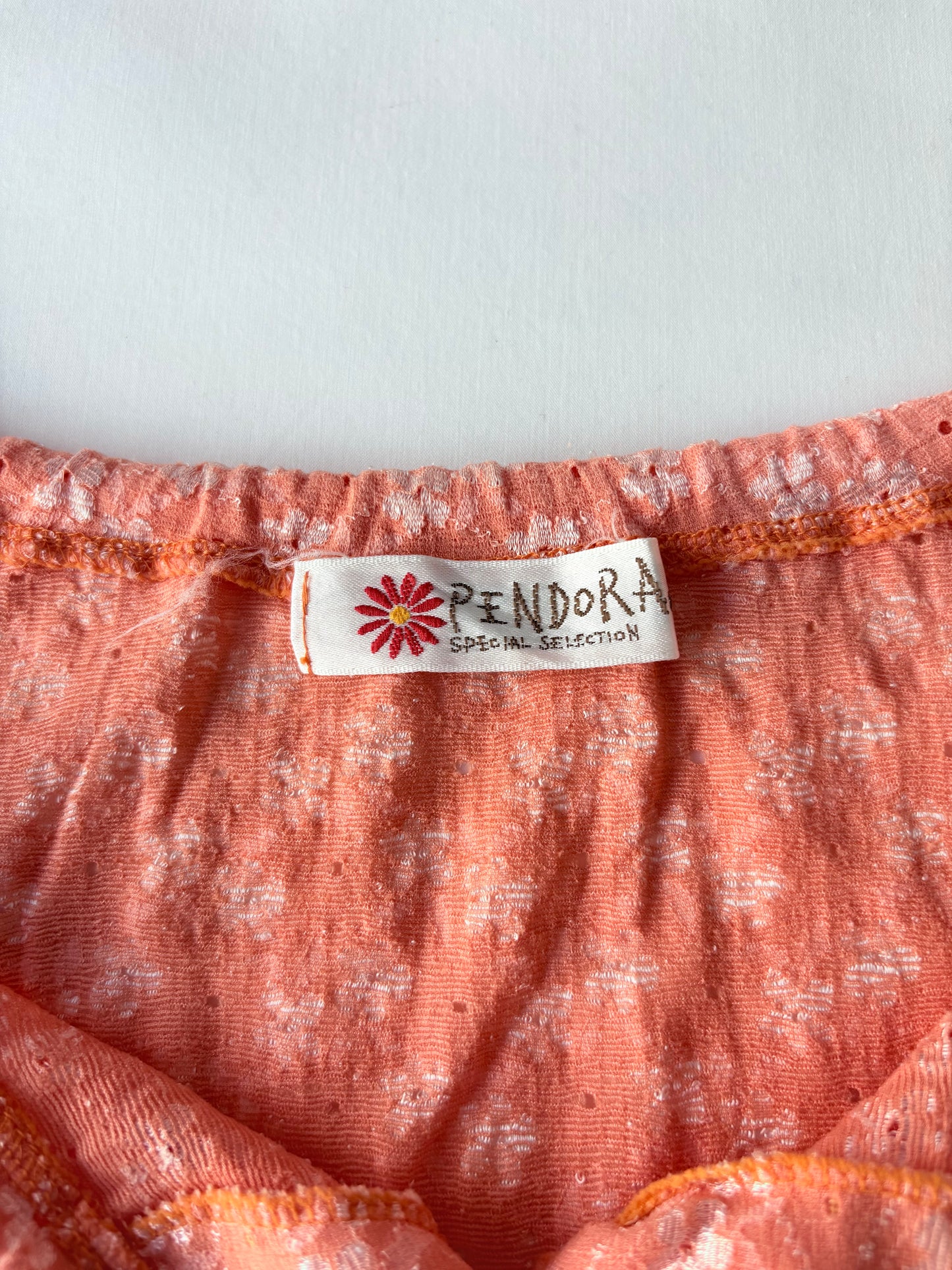 00’s Pendora orange floral top | Size small
