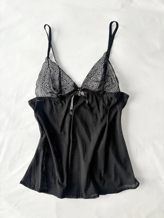 00’s Lace black cami | Size 8