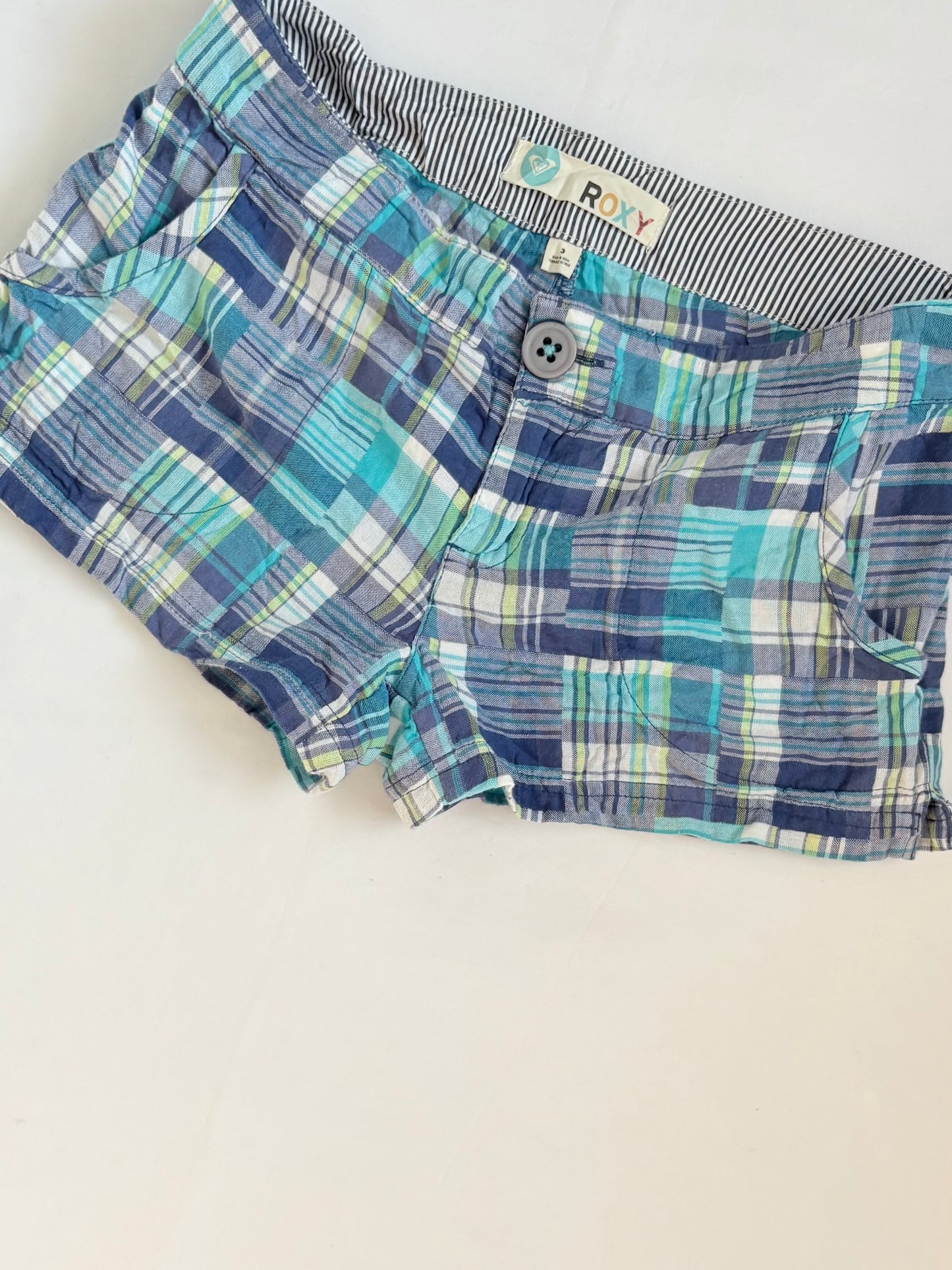 00’s Roxy plaid low rise shorts | Size 10