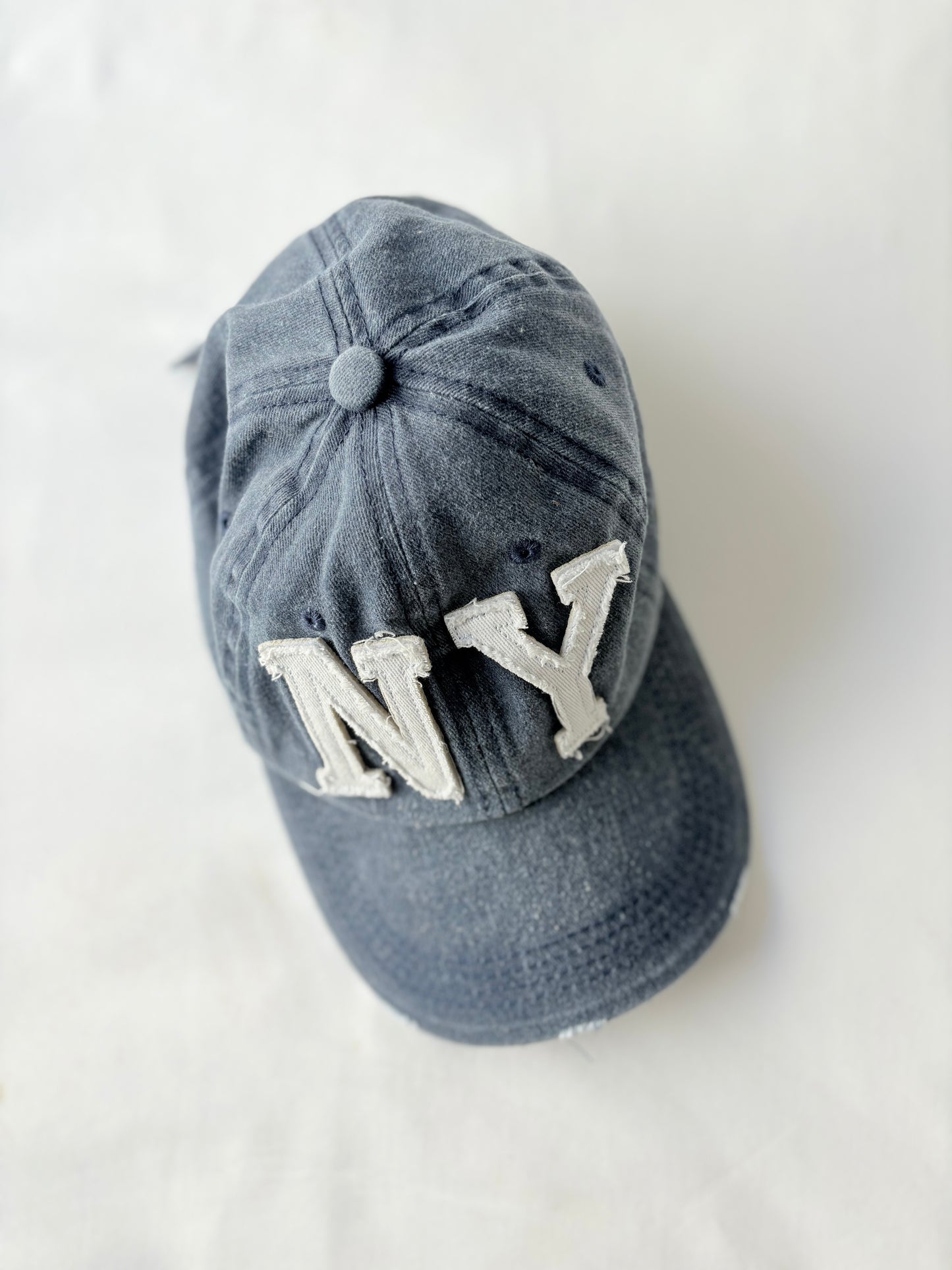 00’s NY blue distressed cap