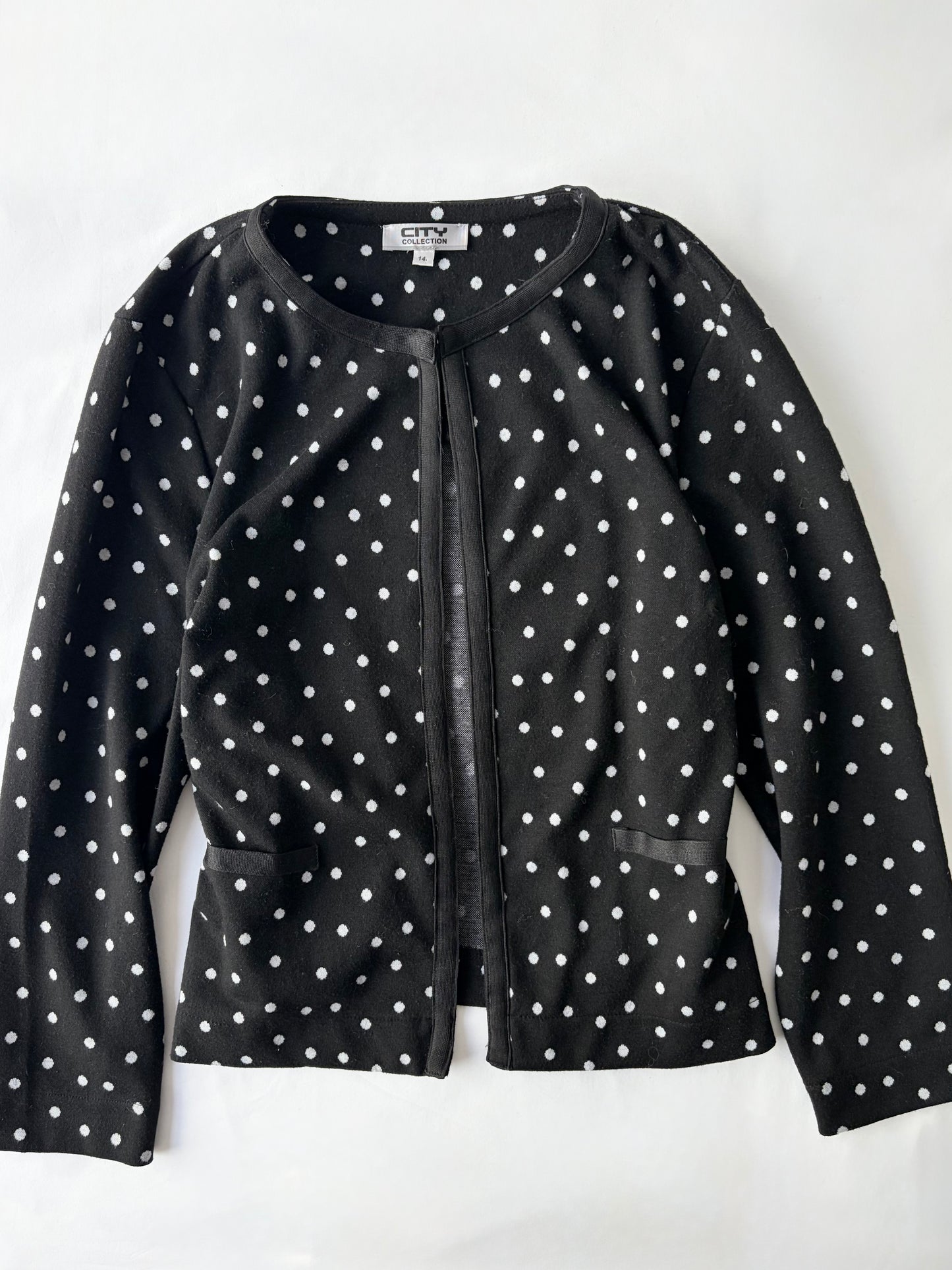 Polka dot knit cardigan | Size large