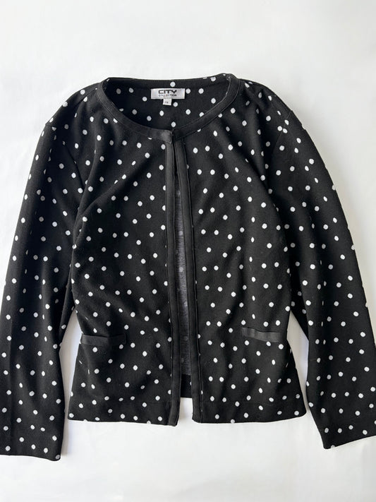 Polka dot knit cardigan | Size large