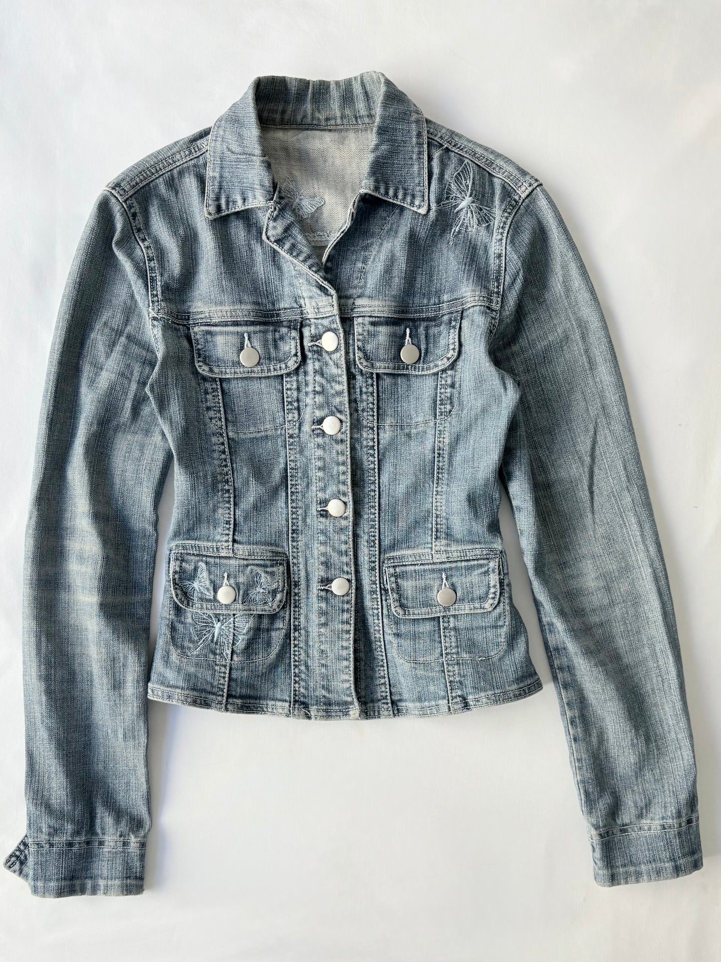 00’s Pagani butterfly denim jacket | Size small
