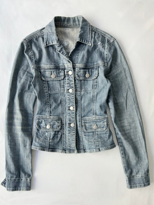 00’s Pagani butterfly denim jacket | Size small
