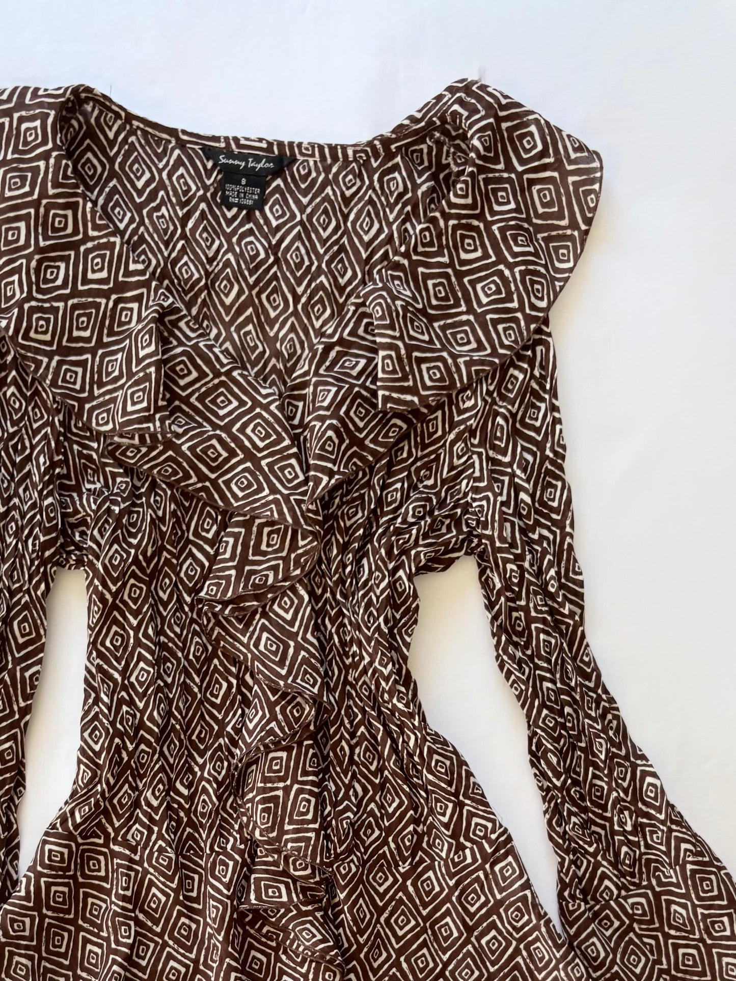 00’s Sunny Taylor flared top | Size small