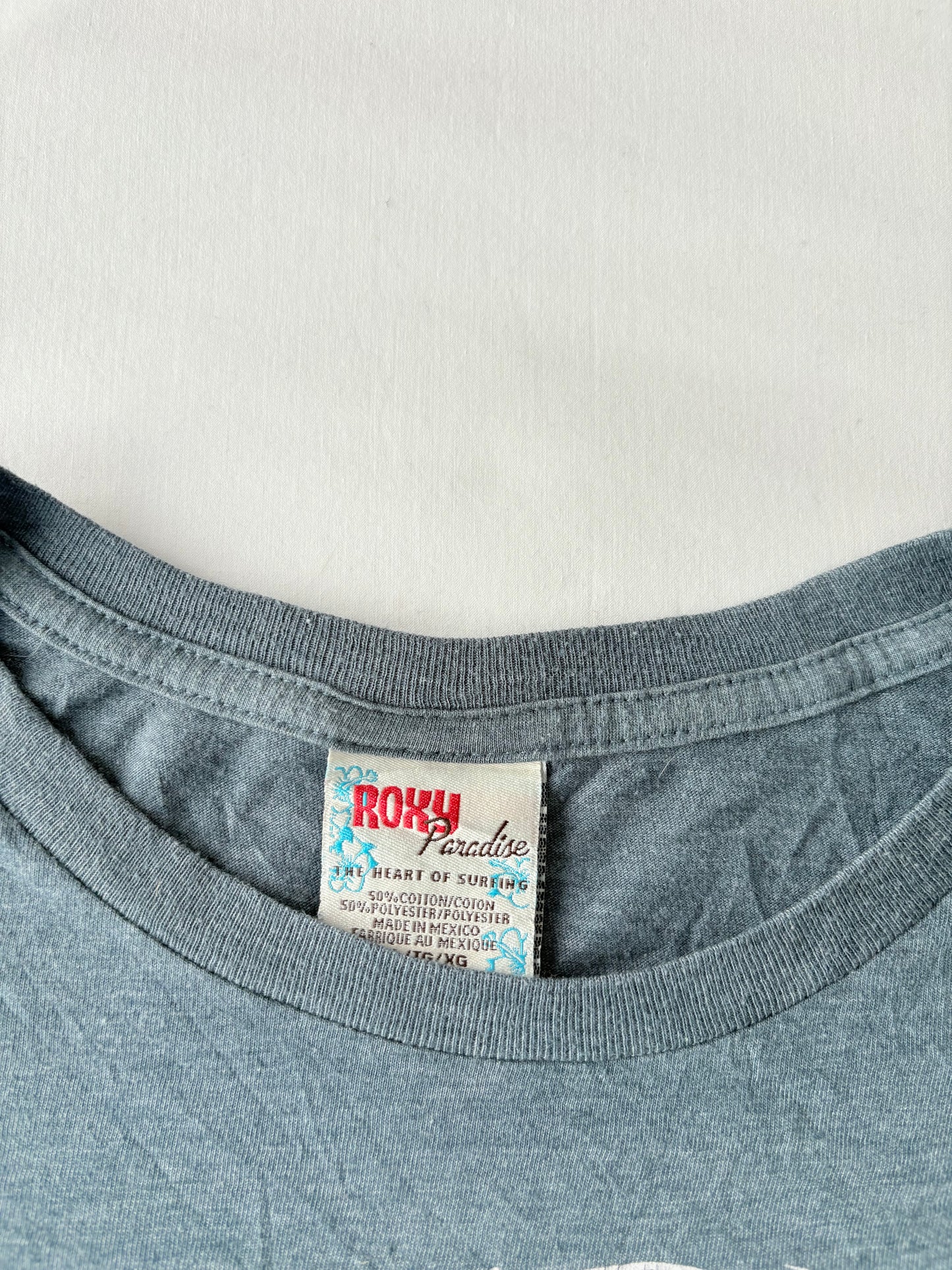 00’s Roxy blue graphic tee | Size large