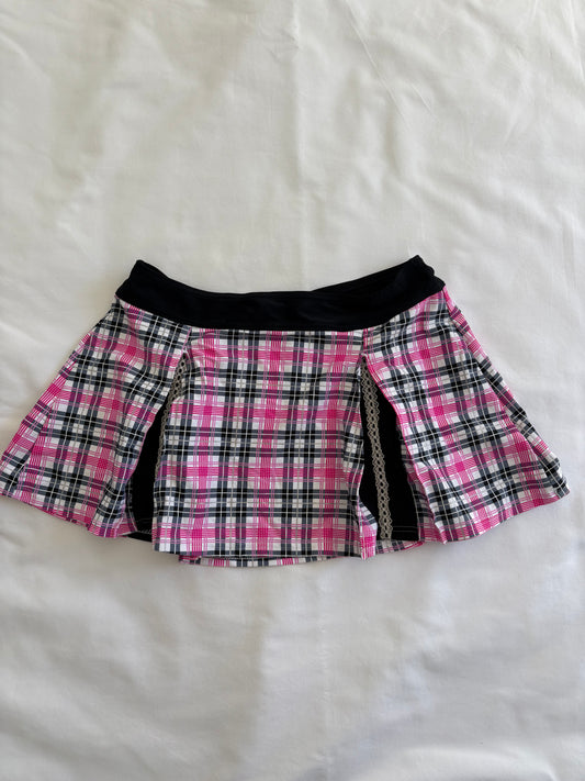 00’s Pink plaid micro mini skirt | Size 6