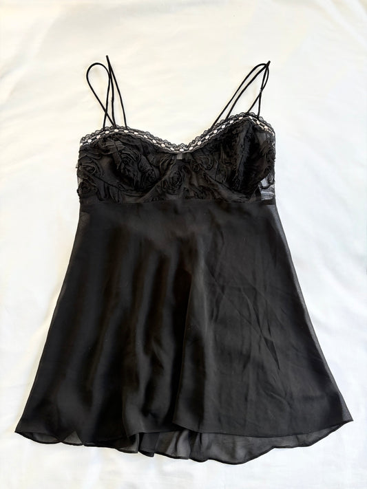 00’s Sheer double strap dress | Size 12