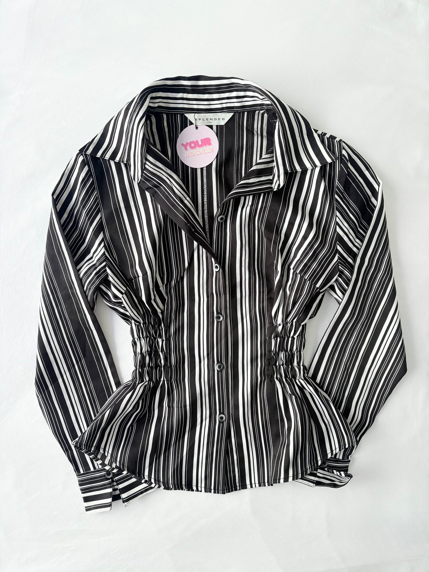 00’s Office siren cinched shirt | Size 10