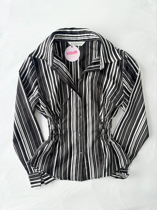 00’s Office siren cinched shirt | Size 10