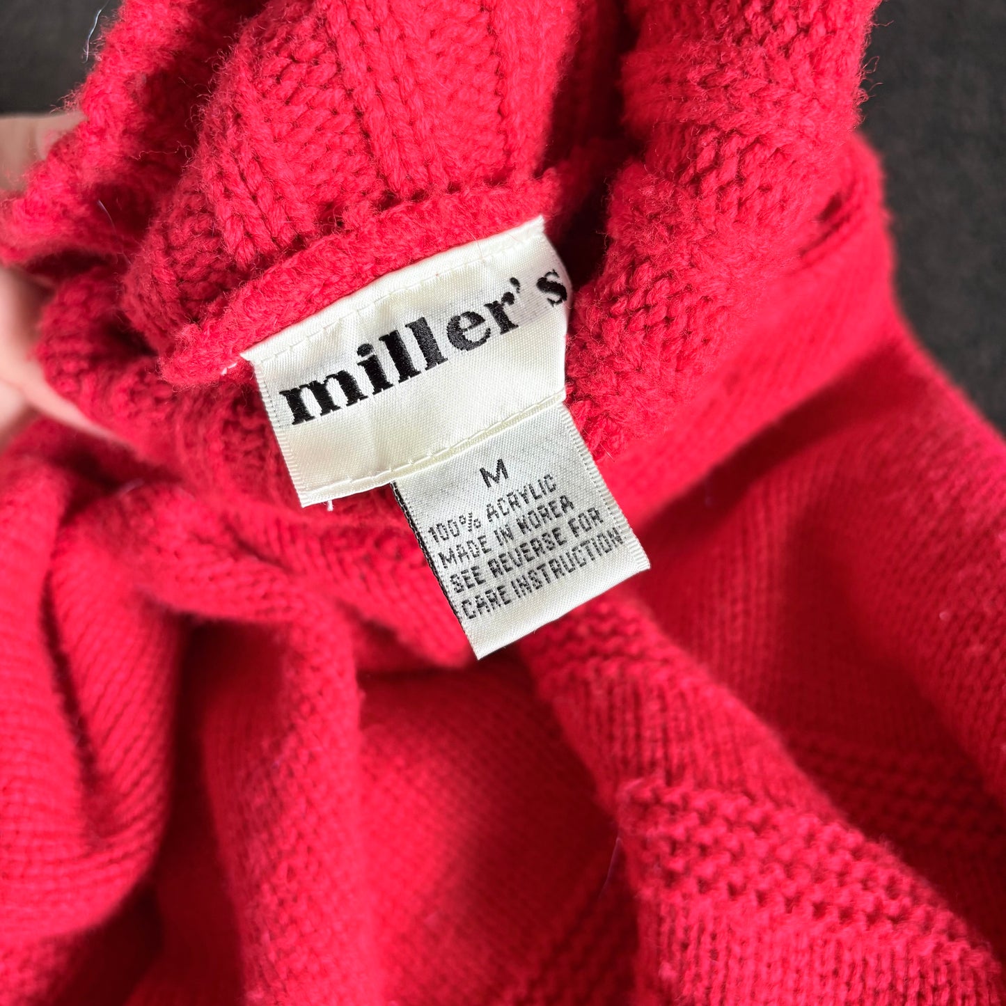 00’s Millers red tassel poncho | Size M/L