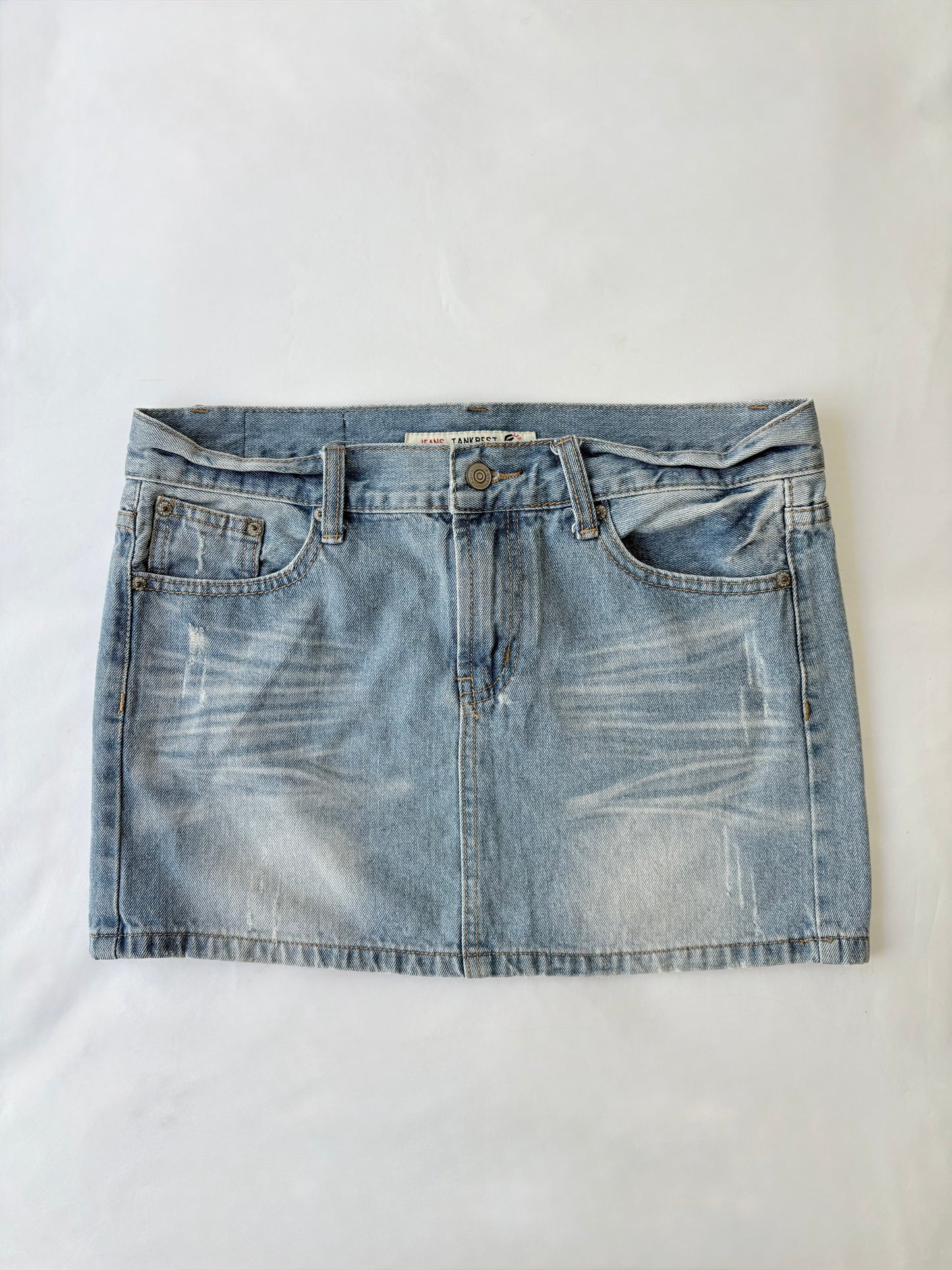 00’s Bow denim mini skirt | Size 12