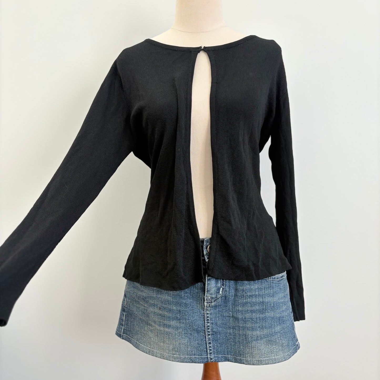 00’s Caroline Morgan split front top | Size M/L