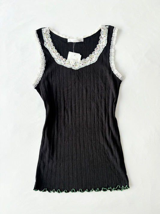 00’s Lettuce hem ribbed tank | Size small