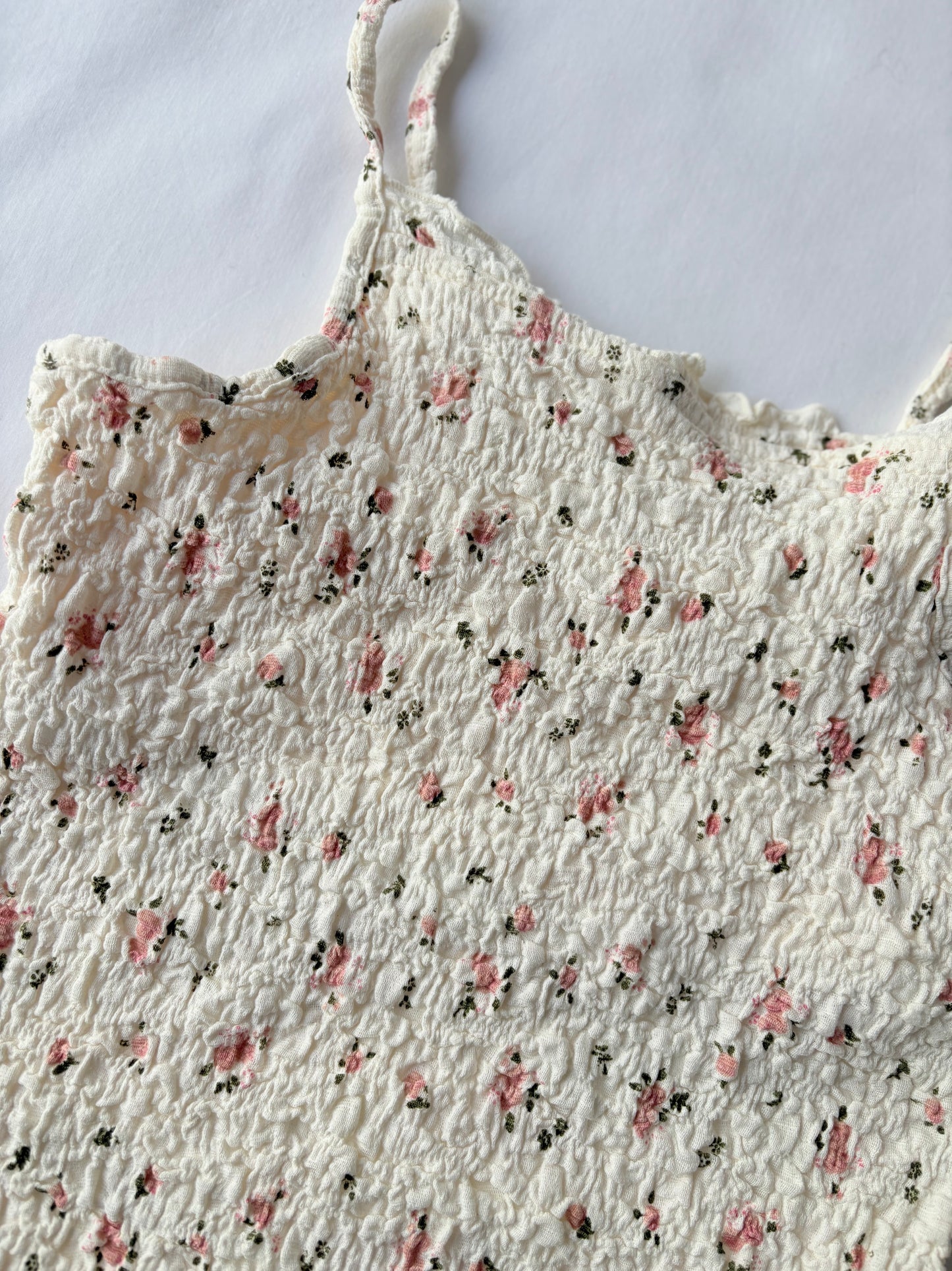 Floral popcorn cami | Size small
