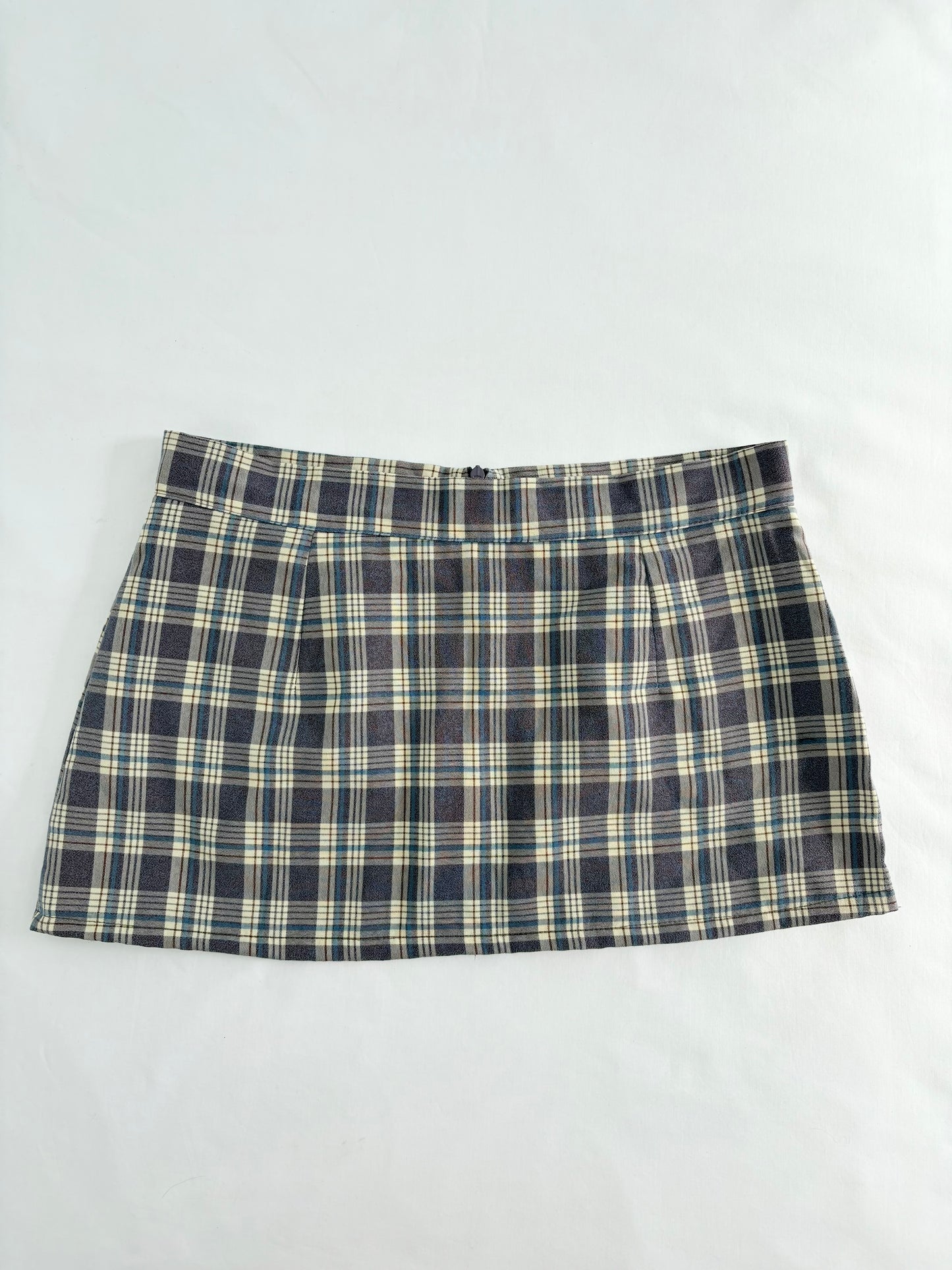 00’s Purple plaid micro skirt | Size 6