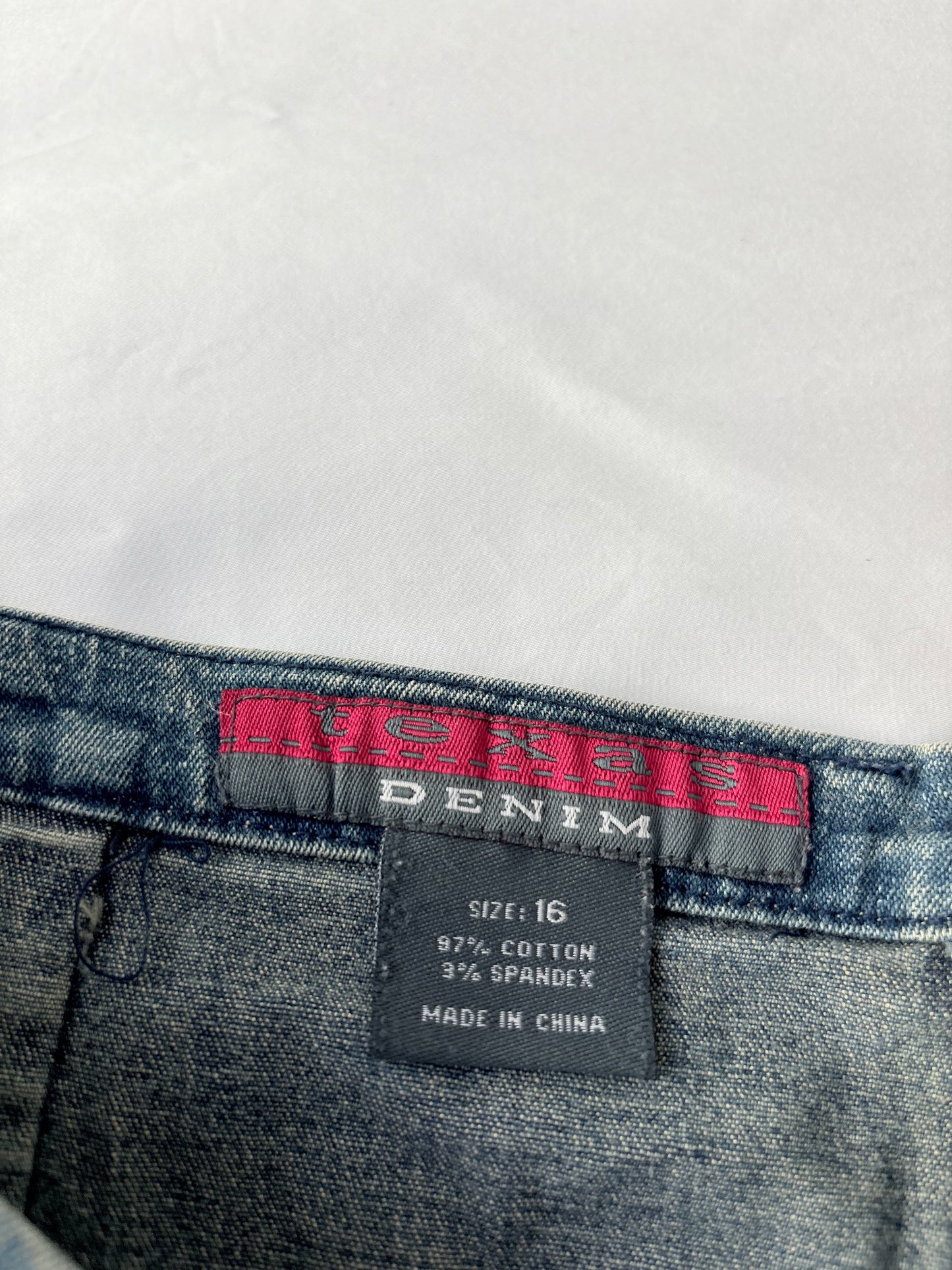 00’s Texas Denim panel midi skirt | Size 14