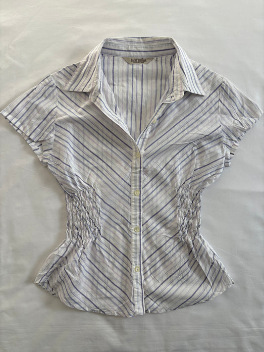 00’s Purple cinched shirt | Size 8-10