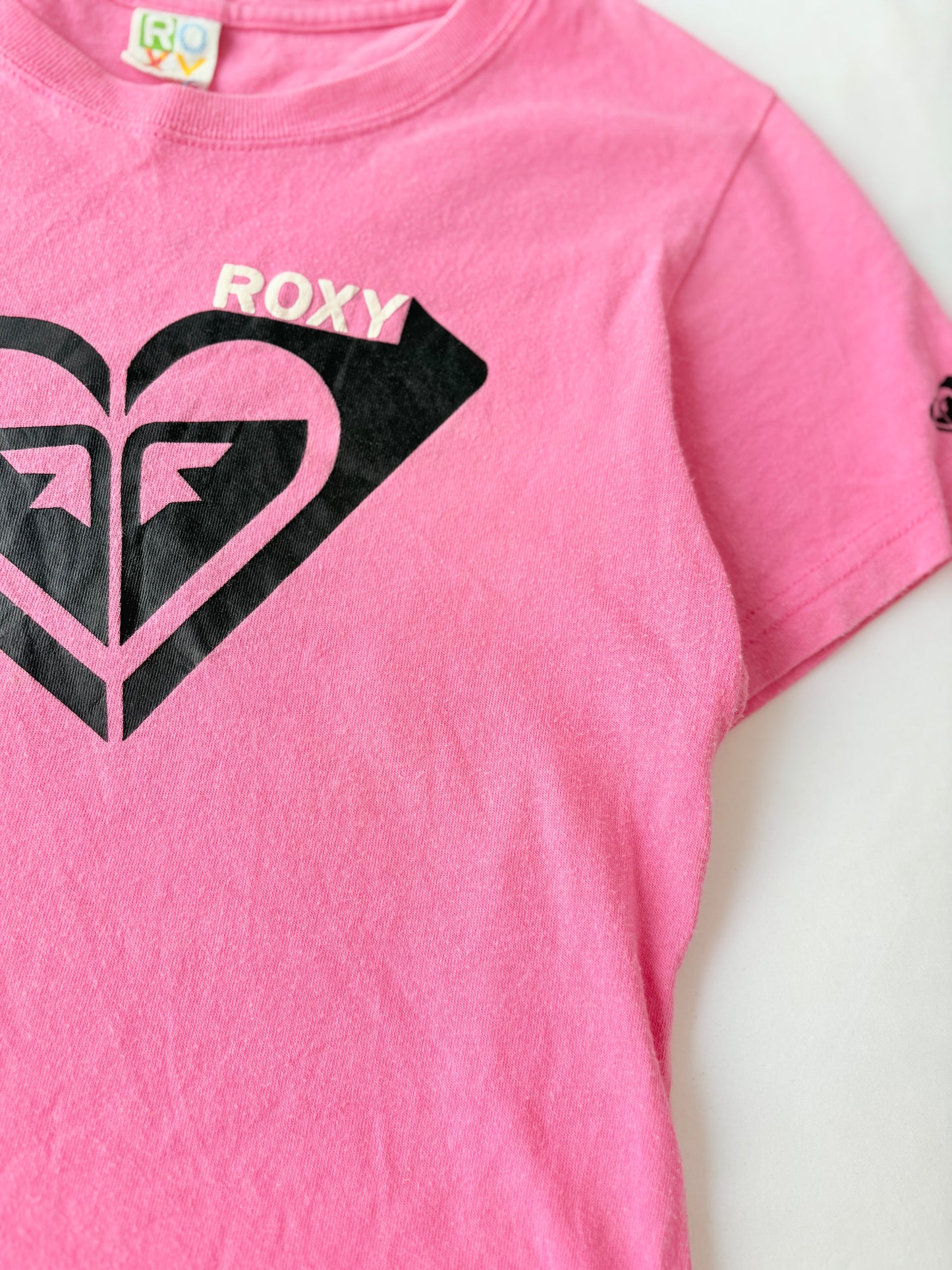 00’s Roxy pink logo tee | Size medium