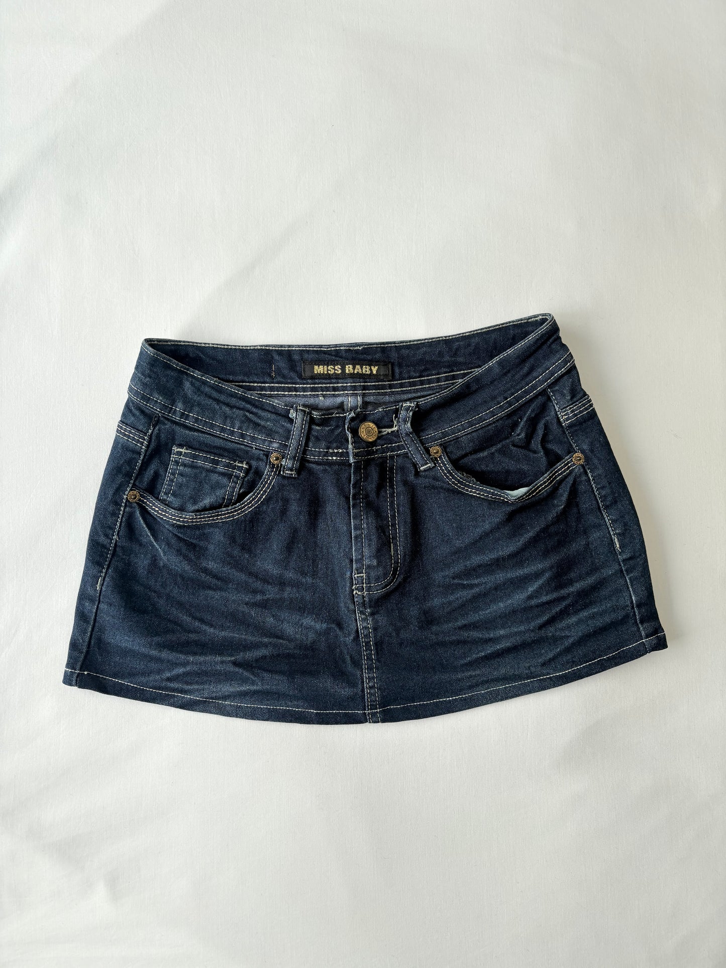 00’s Butterfly denim mini skirt | Size 8