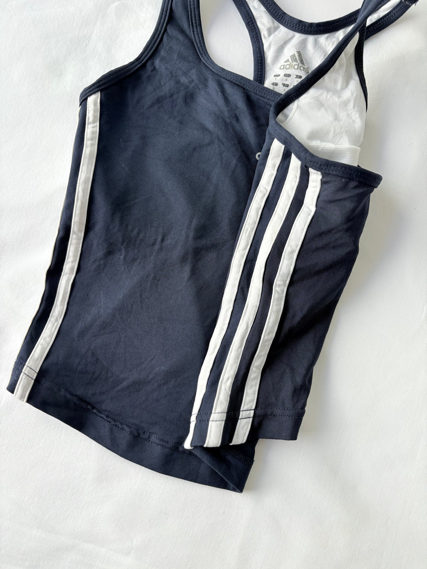 00’s Adidas navy sports tank | Size 6-8