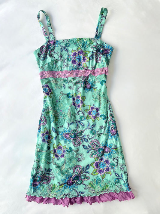 00’s Xhilaration paisley mini dress | Size medium