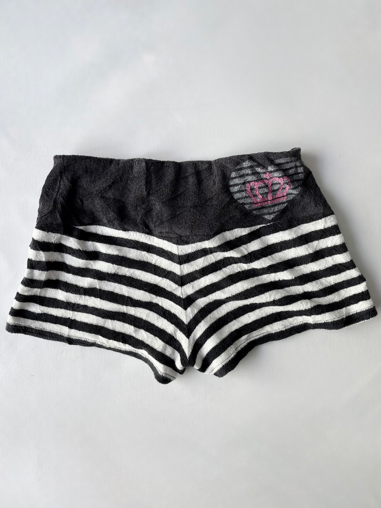 00’s Babydoll terry cloth striped shorts | Size 8-10